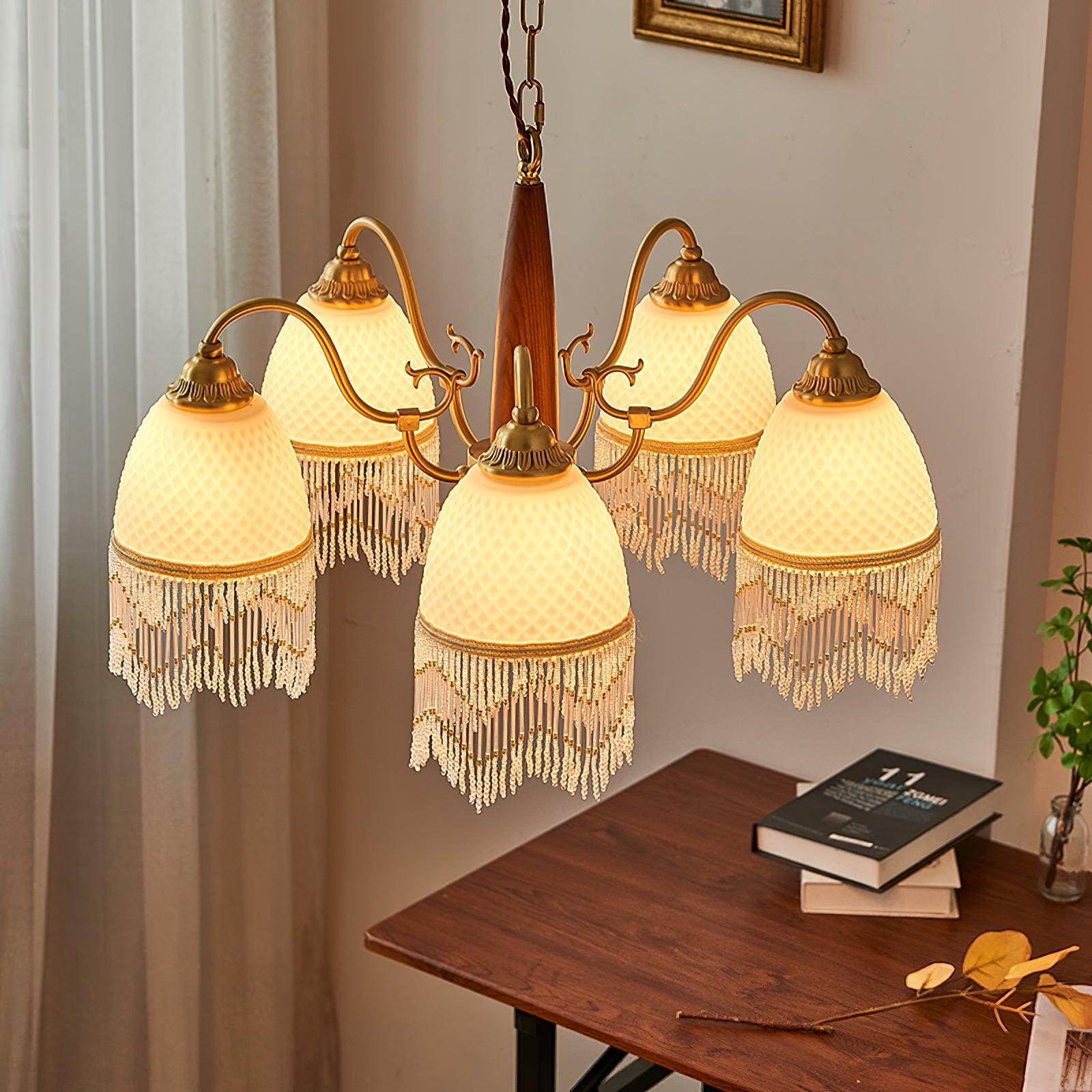 Aurora Chandelier Tassel Glass Vintage - Letslighting