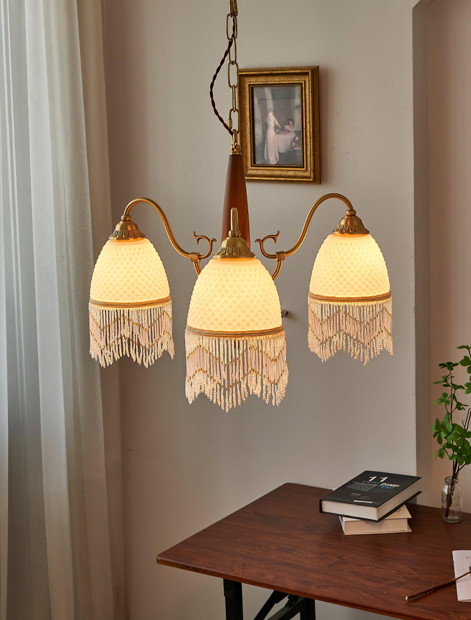 Aurora Chandelier Tassel Glass Vintage - Letslighting