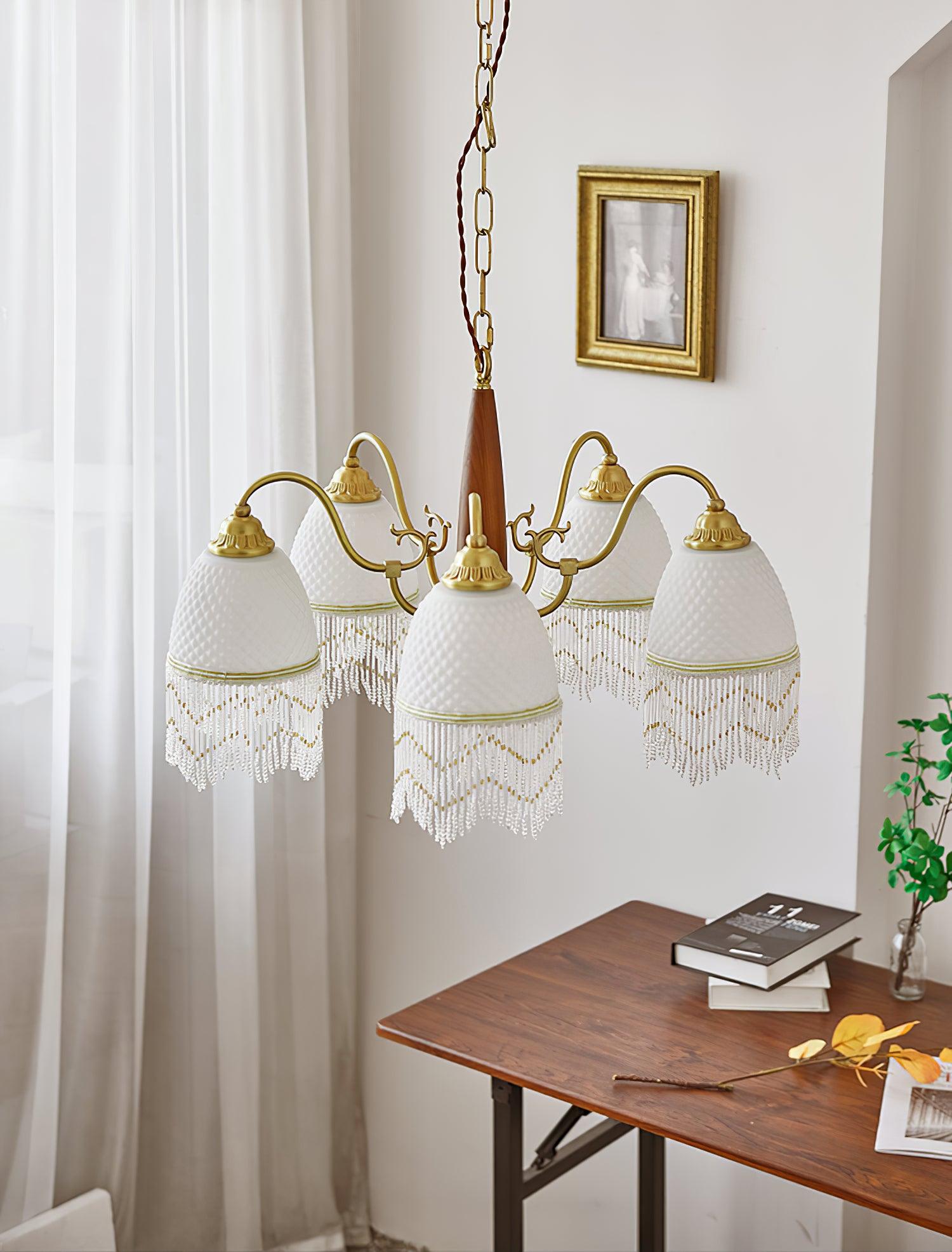 Aurora Chandelier Tassel Glass Vintage - Letslighting