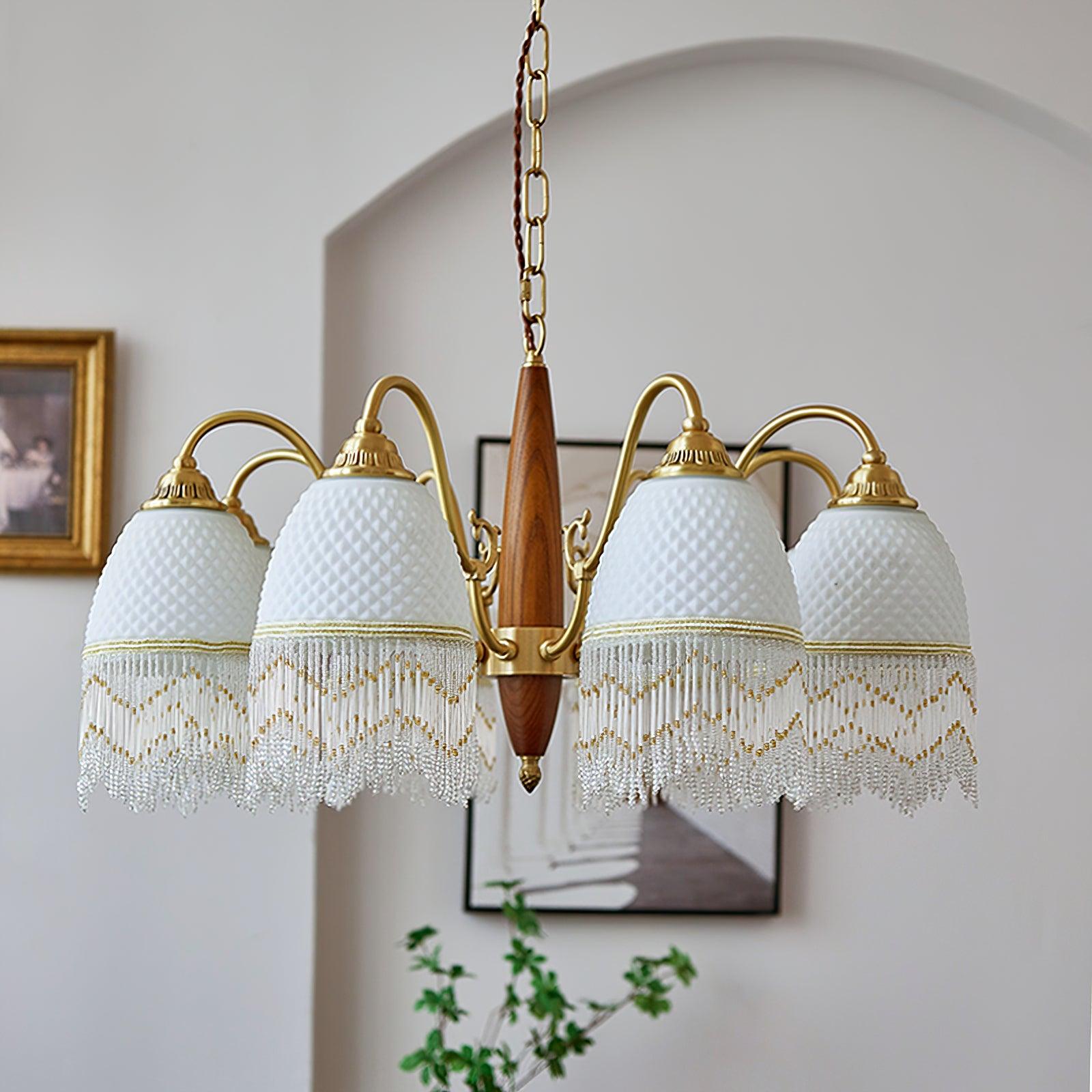 Aurora Chandelier Tassel Glass Vintage - Letslighting