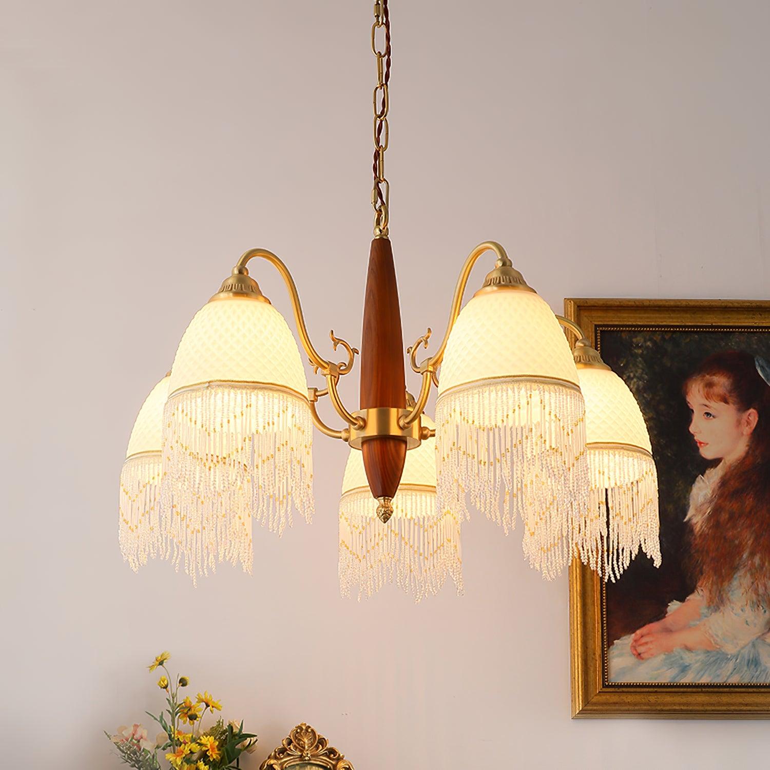 Aurora Chandelier Tassel Glass Vintage - Letslighting