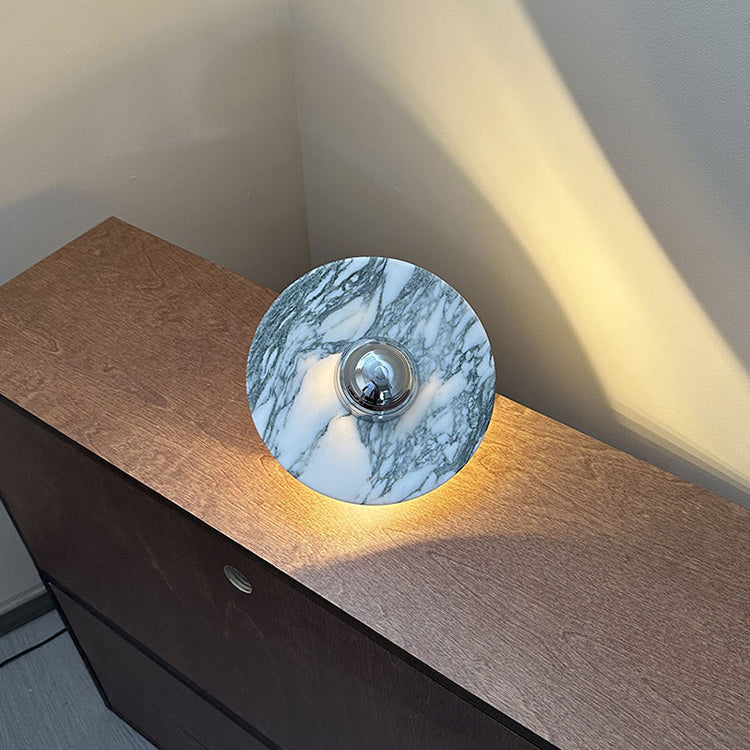 Alba Modern Minimalist Chrome Marble Wall Lamp - Letslighting