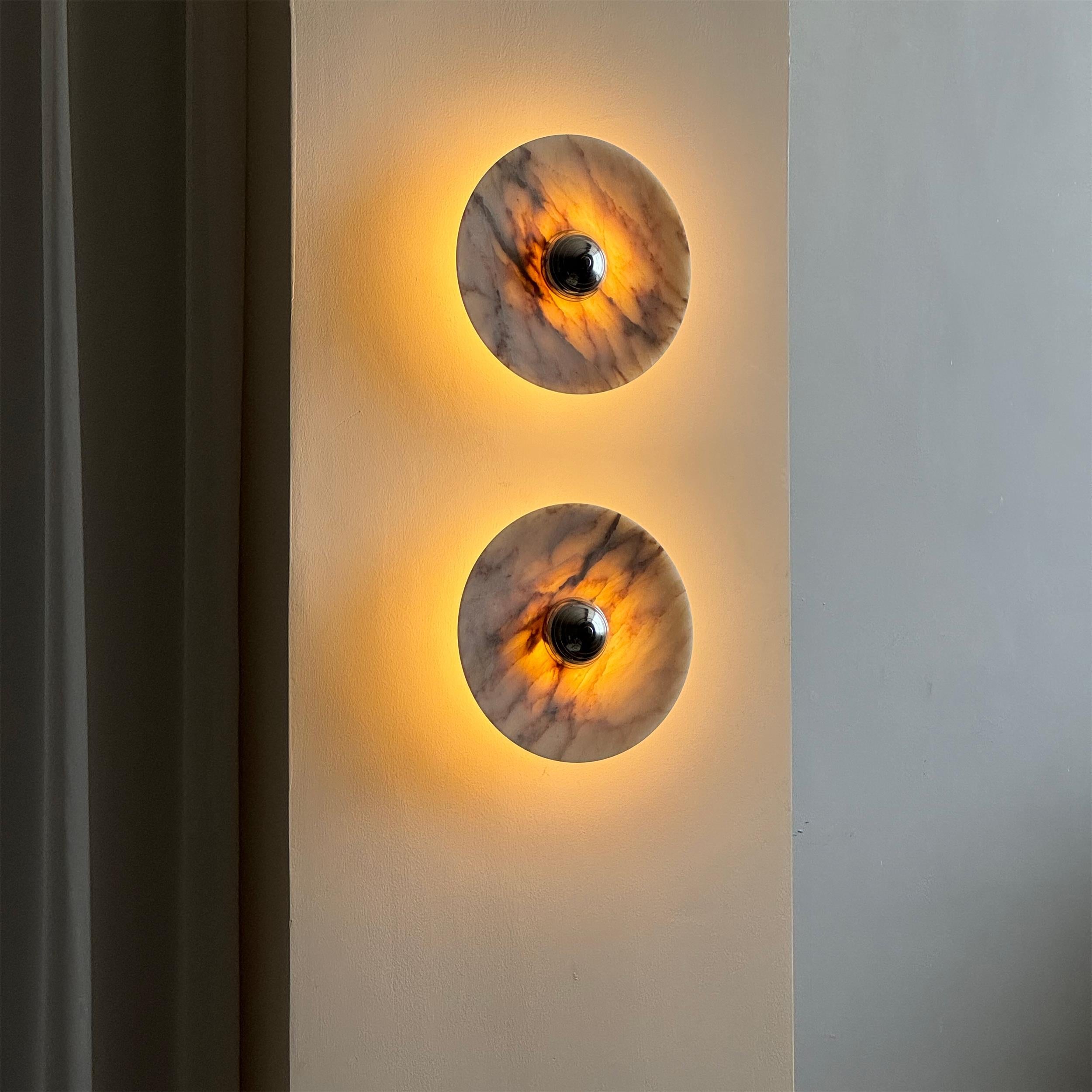 Alba Modern Minimalist Chrome Marble Wall Lamp - Letslighting