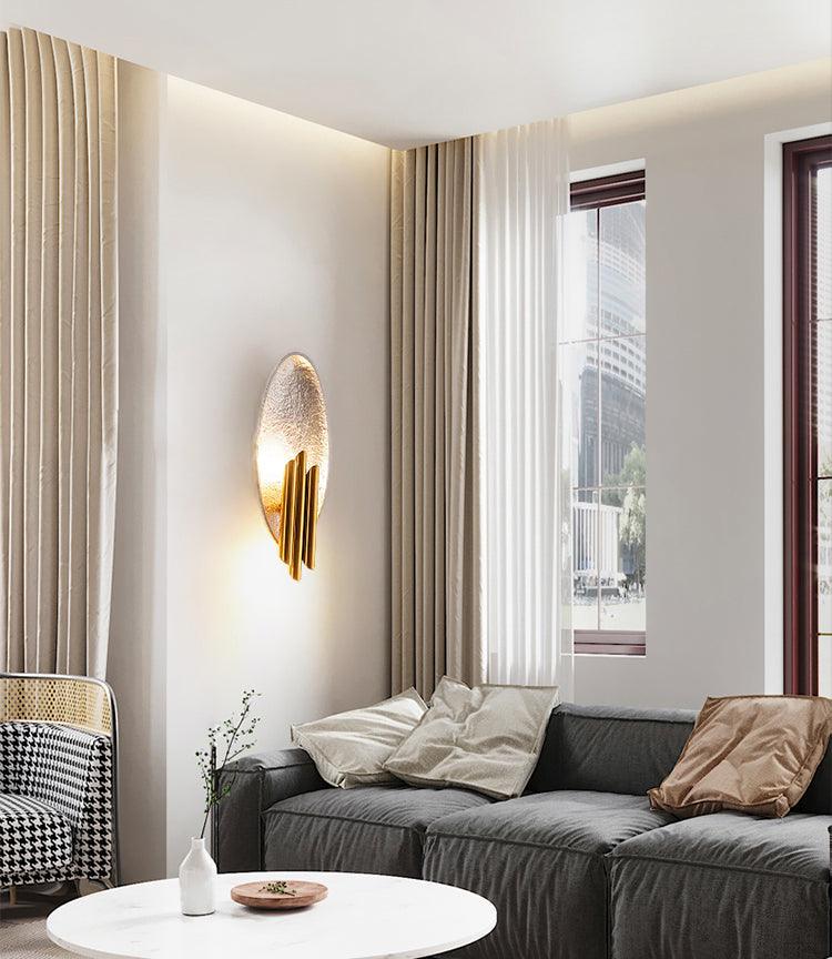 Lustra Wall Sconce Gold Black Minimalist - Letslighting