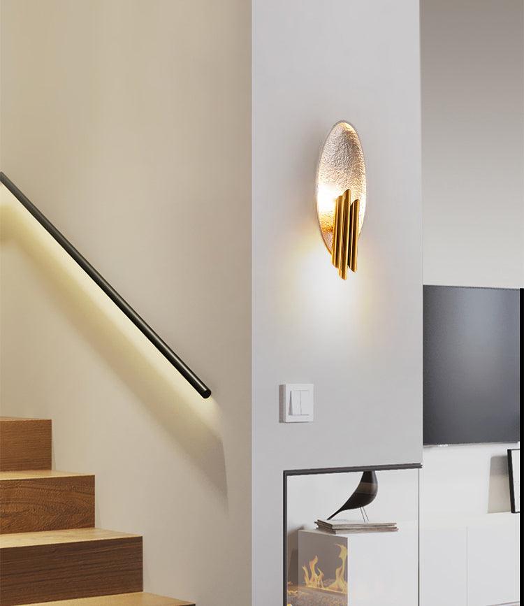 Lustra Wall Sconce Gold Black Minimalist - Letslighting