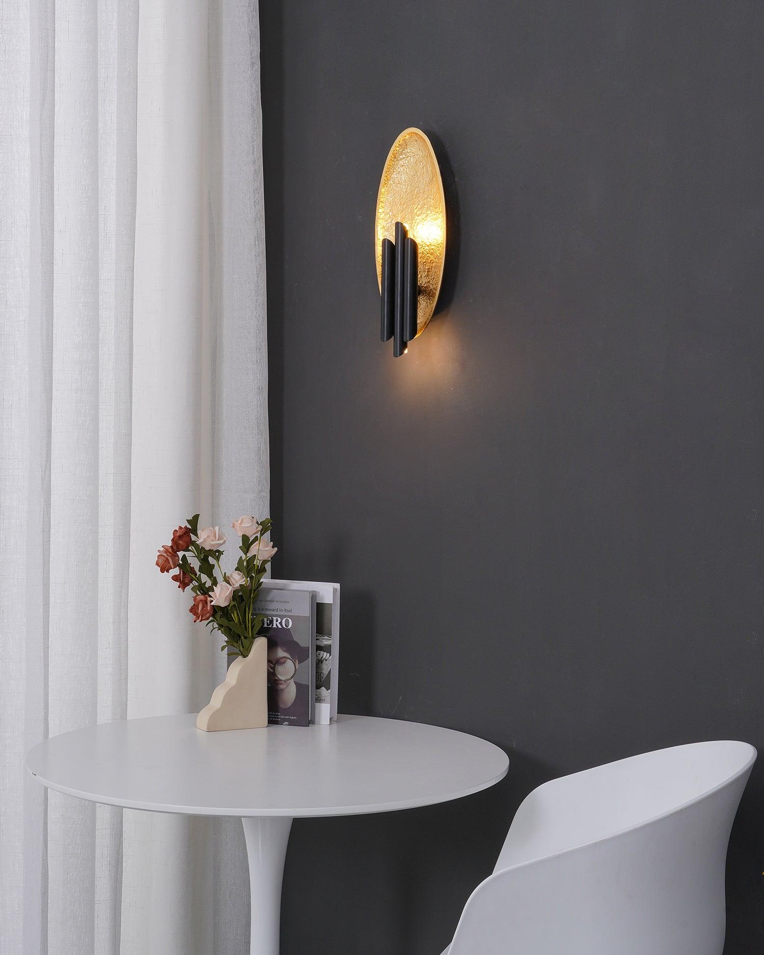 Lustra Wall Sconce Gold Black Minimalist - Letslighting