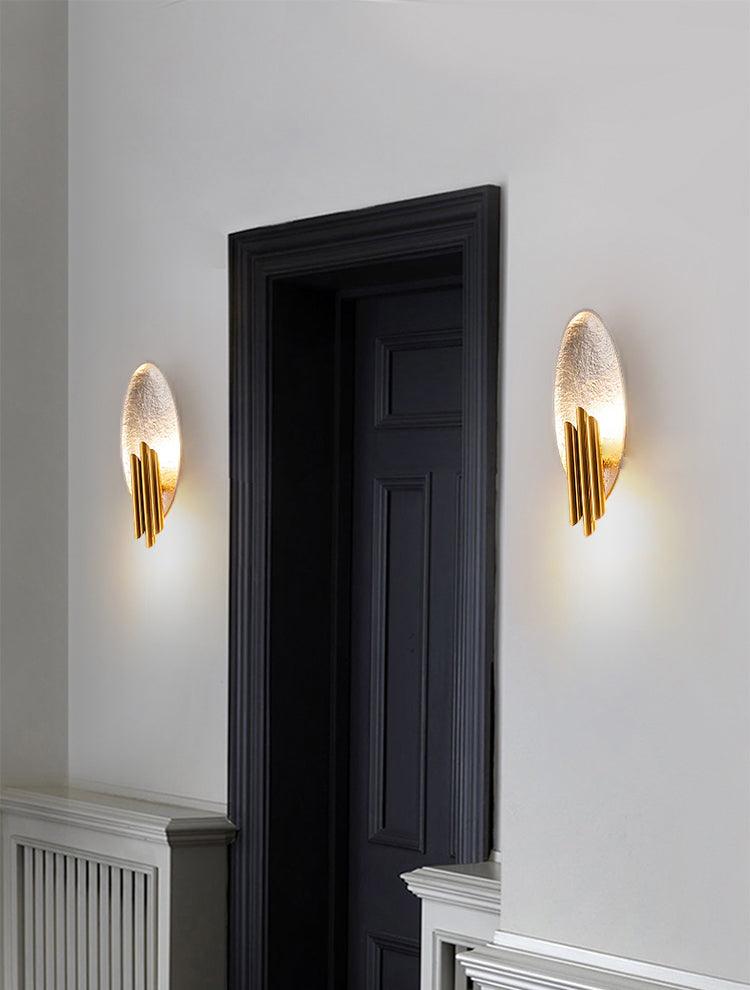 Lustra Wall Sconce Gold Black Minimalist - Letslighting