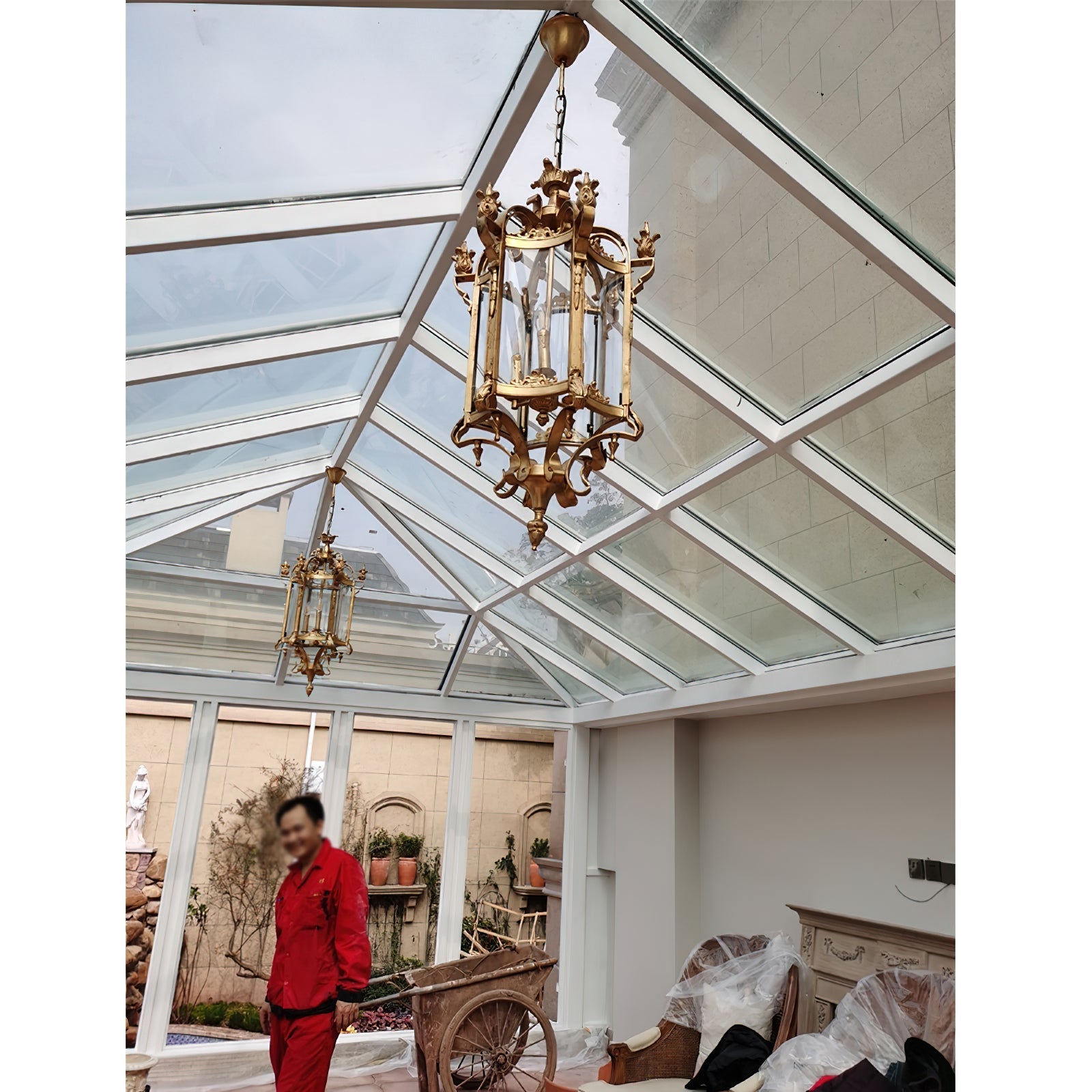 Ardorion Vintage Luxury Glass Lantern Chandelier - Letslighting
