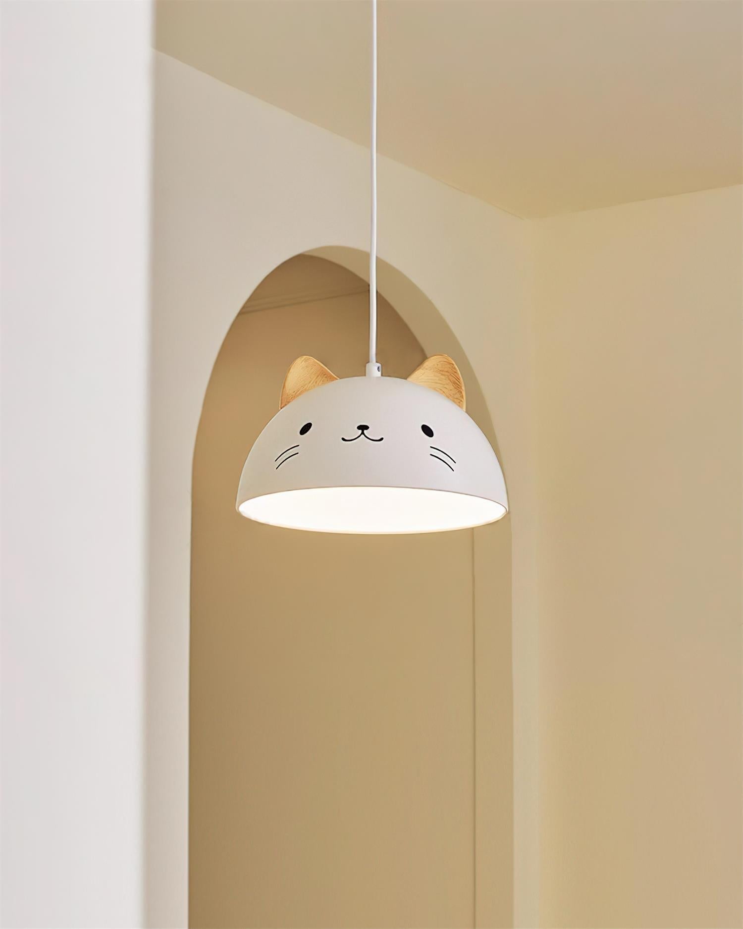 Mewi Playful Cat-Face Pendant Lamp - Letslighting