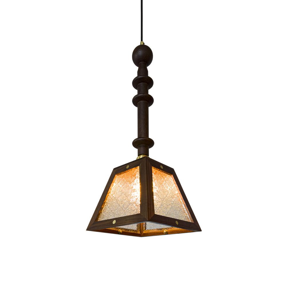 Alsorisra Elegance Vintage Glass Wood Pendant Light - Letslighting