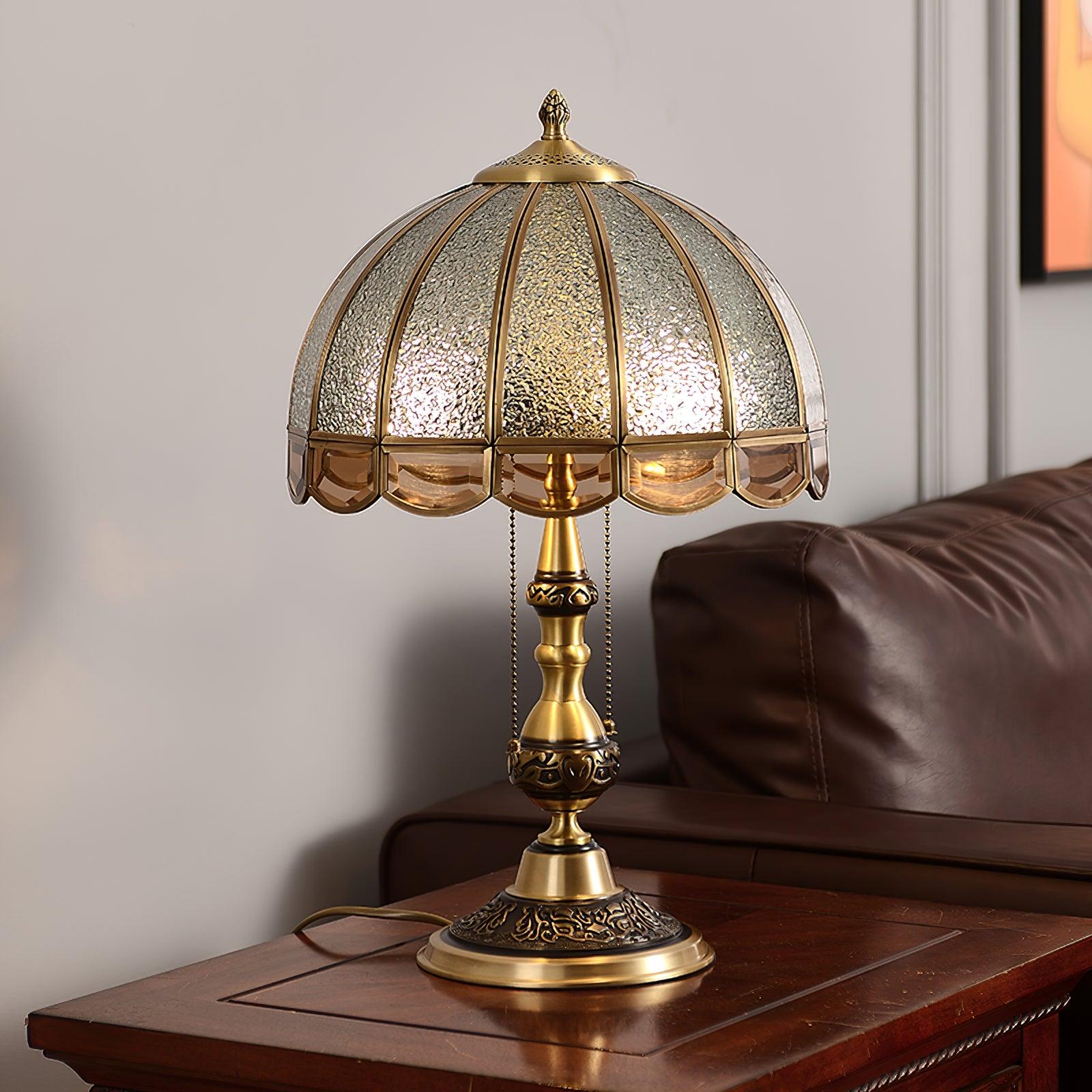 Brillix Brass & Glass Glam Table Lamp - Letslighting