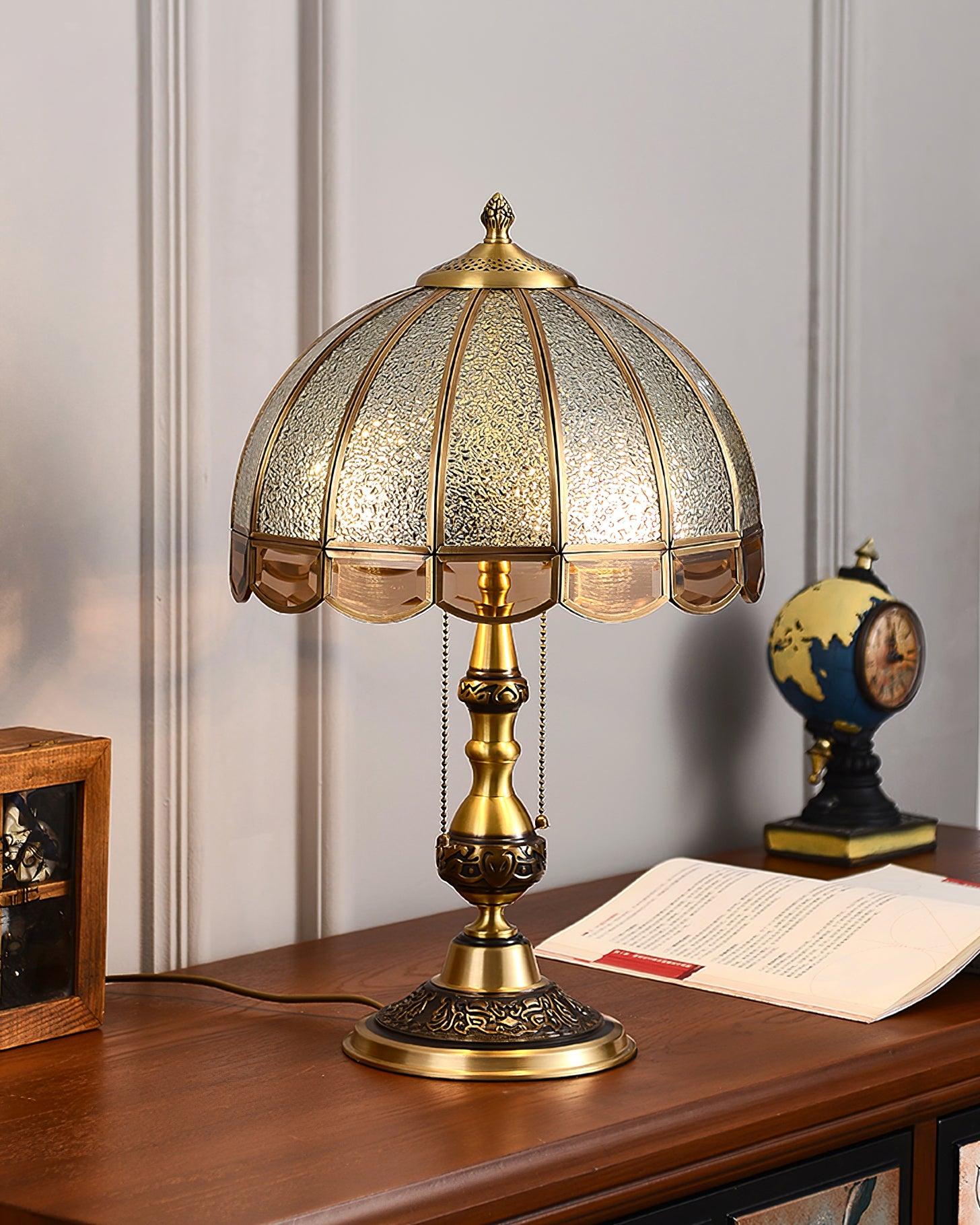 Brillix Brass & Glass Glam Table Lamp - Letslighting