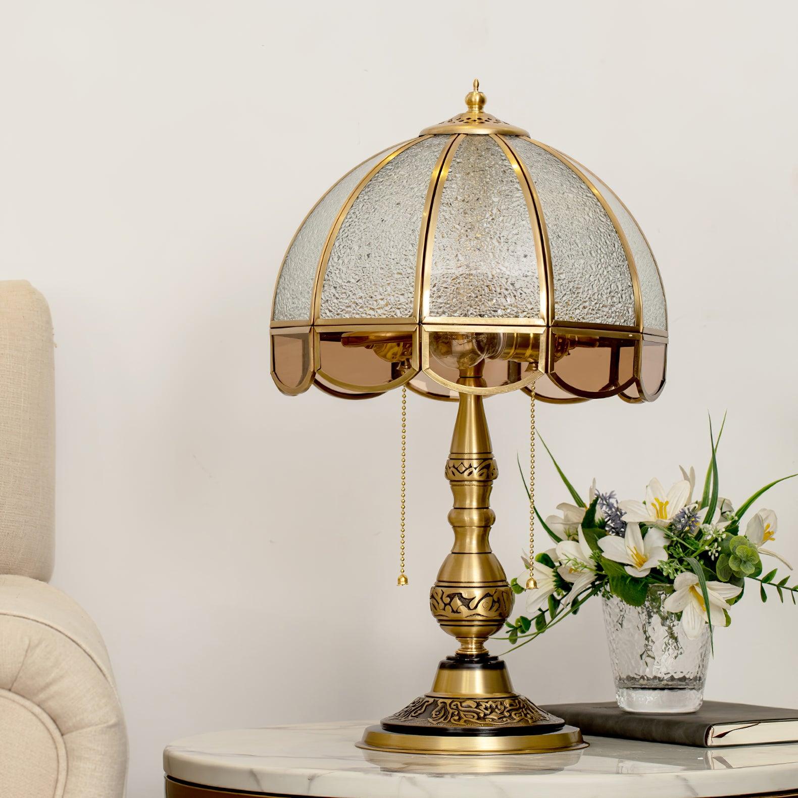 Brillix Brass & Glass Glam Table Lamp - Letslighting