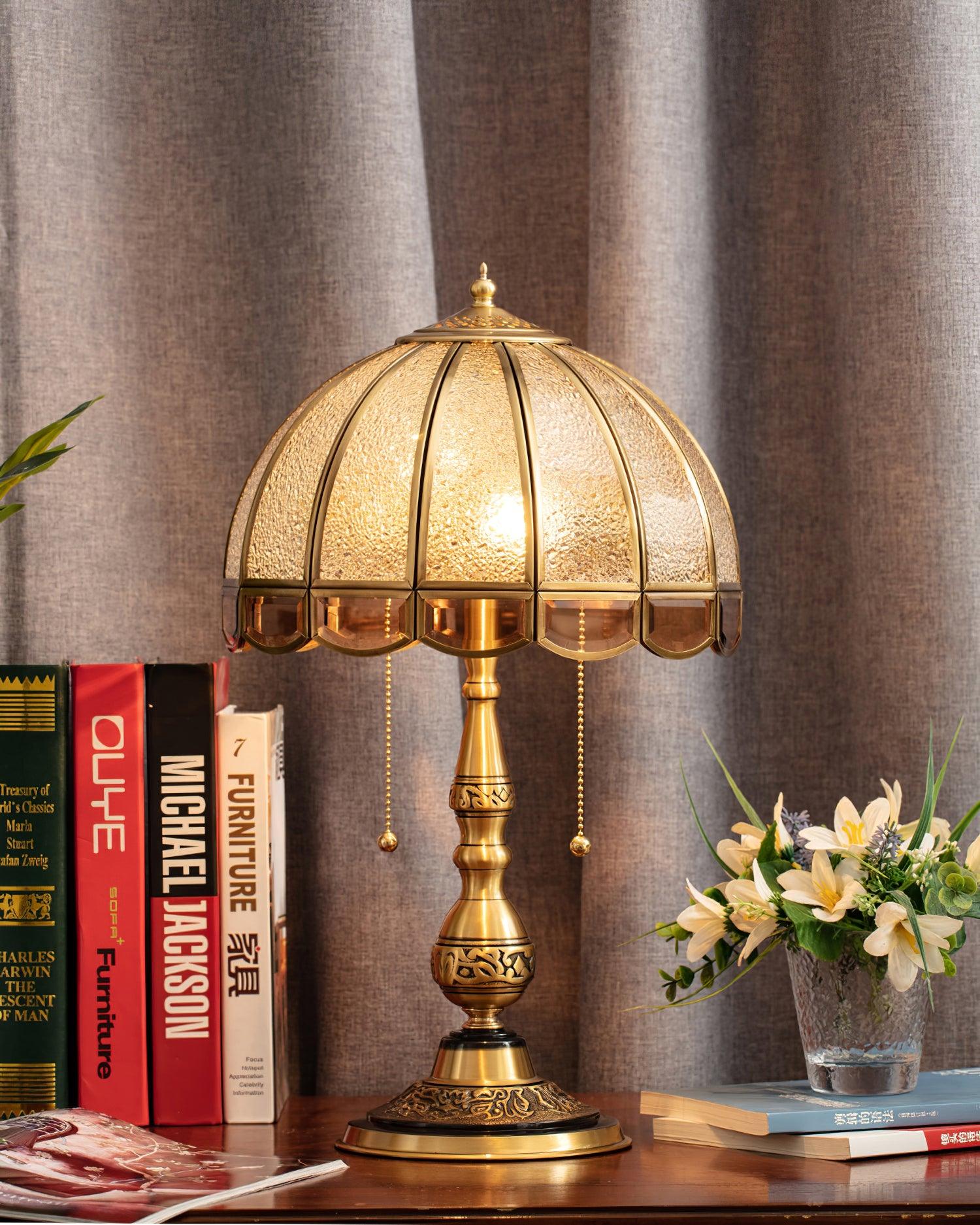 Brillix Brass & Glass Glam Table Lamp - Letslighting