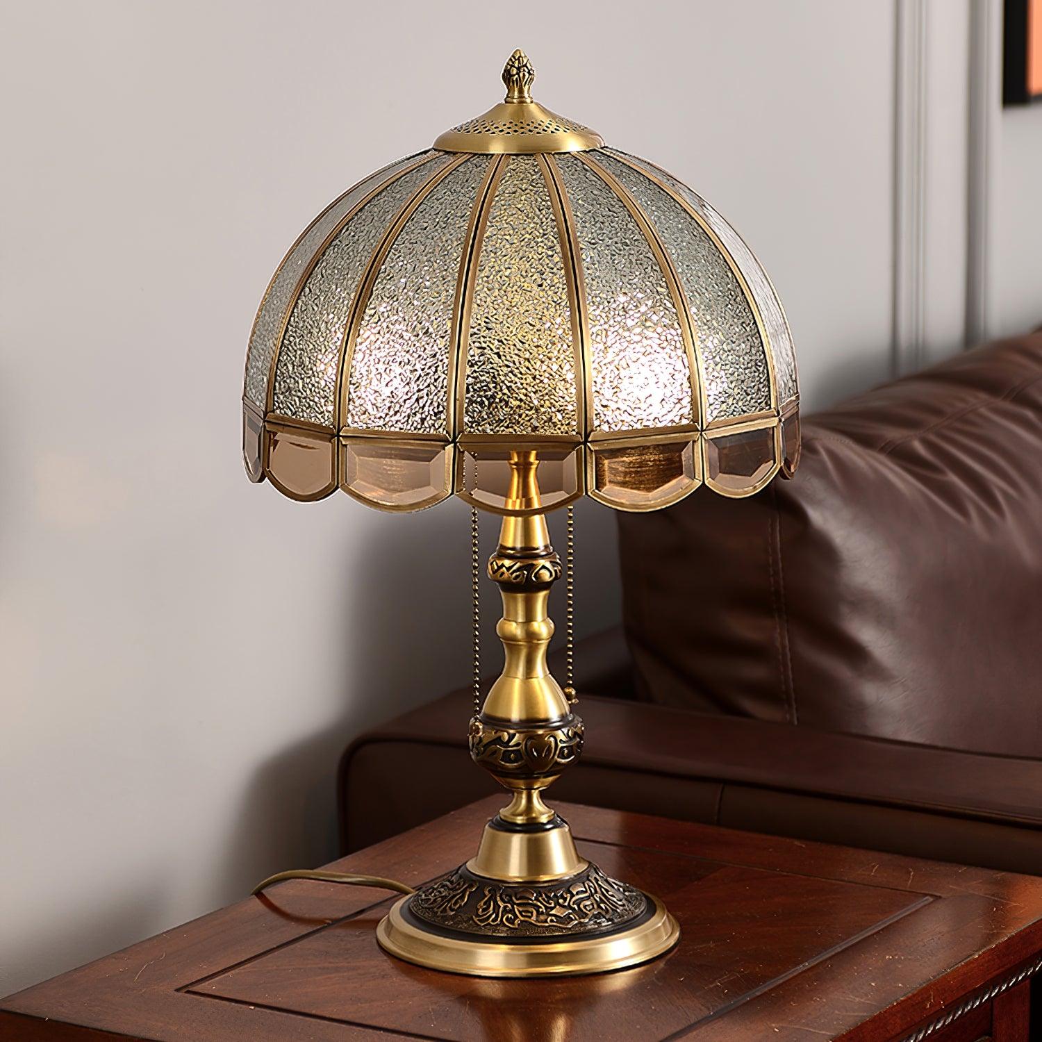 Brillix Brass & Glass Glam Table Lamp - Letslighting