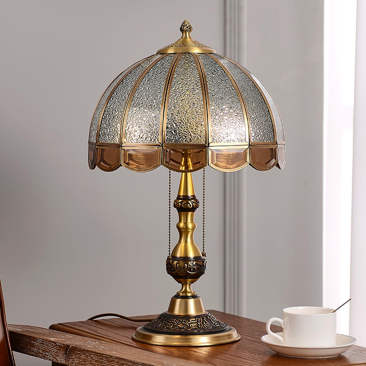 Brillix Brass & Glass Glam Table Lamp - Letslighting