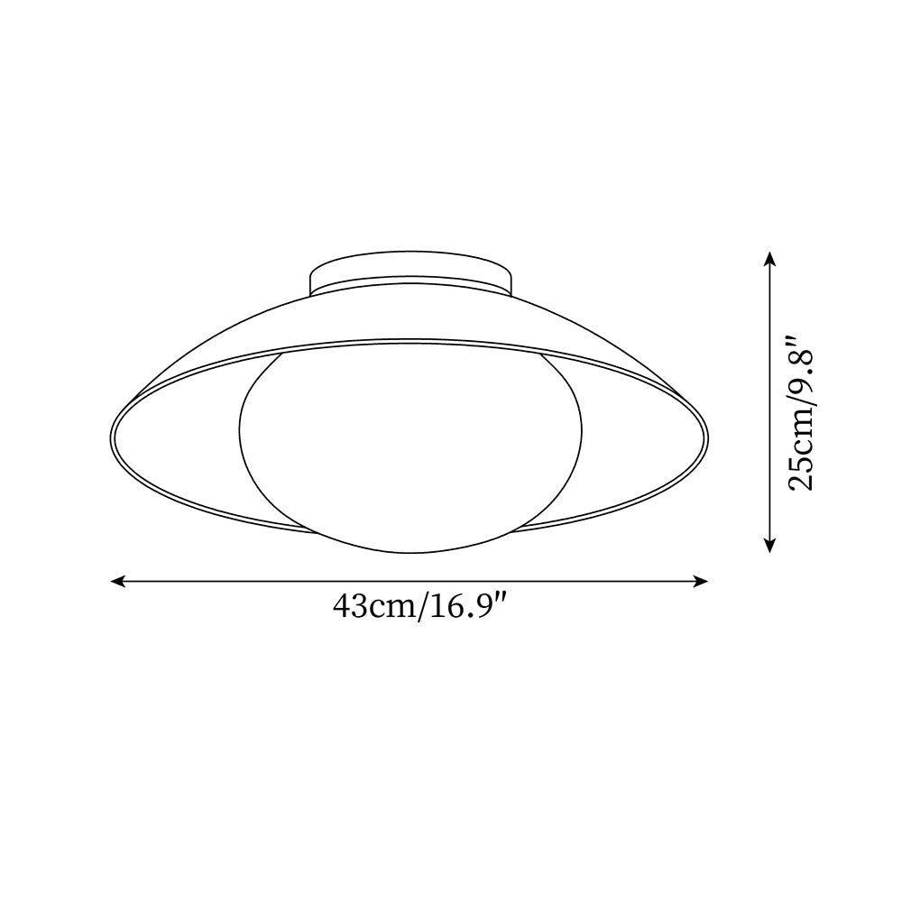 Ceiling Light Canopy Glass Globe Modern Minimalist - Letslighting