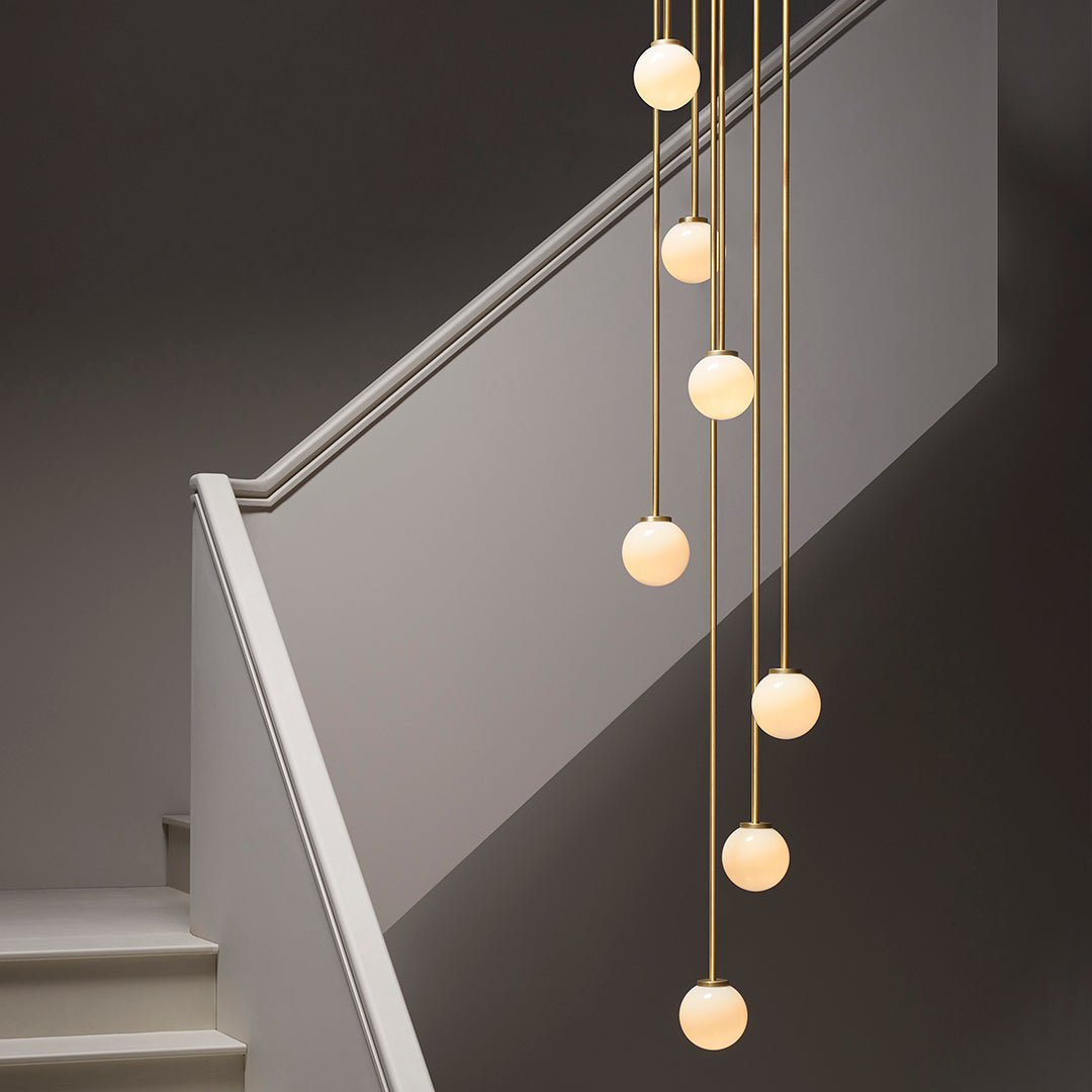 Nyrinis Modern Minimalist Cluster Brass Glass Chandelier - Letslighting