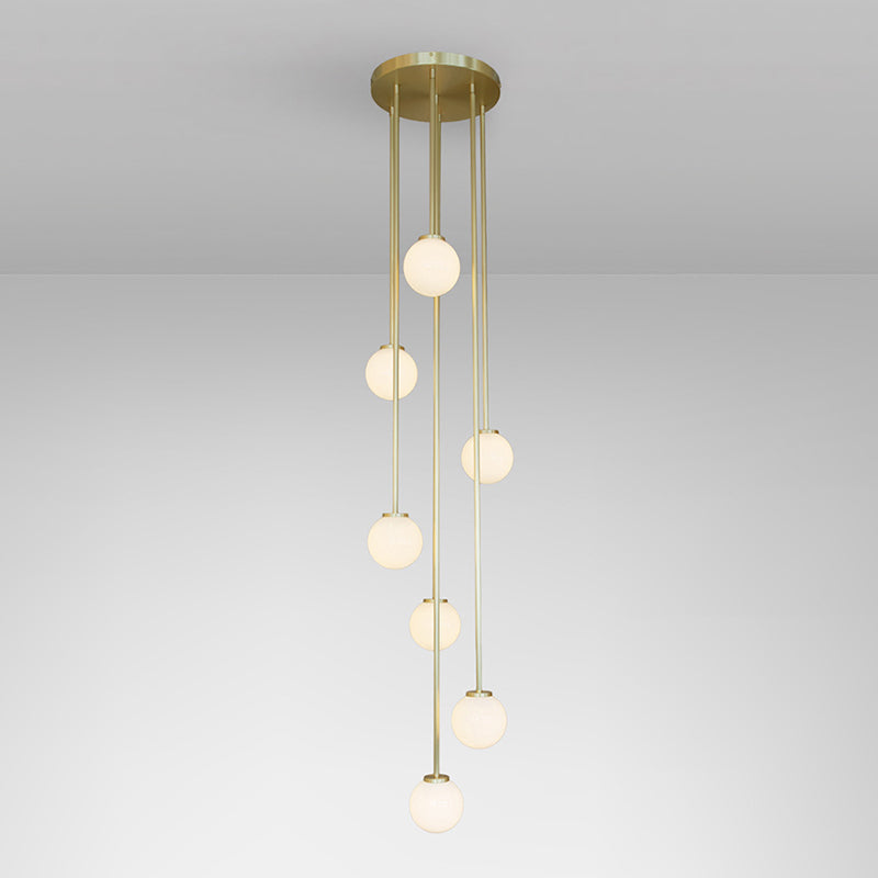 Nyrinis Modern Minimalist Cluster Brass Glass Chandelier - Letslighting