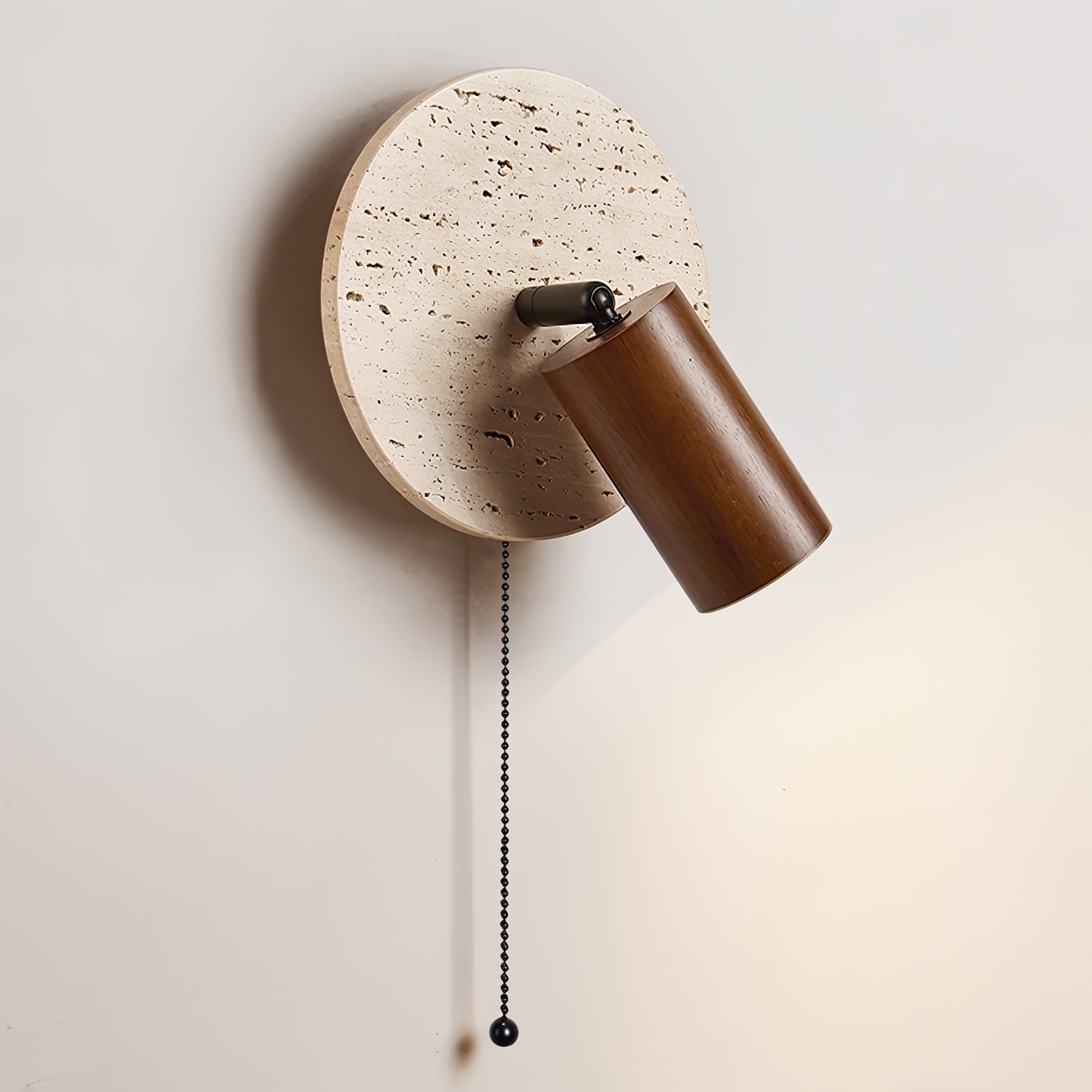 Evzoryra Disc Swing Travertine Wall Light - Letslighting