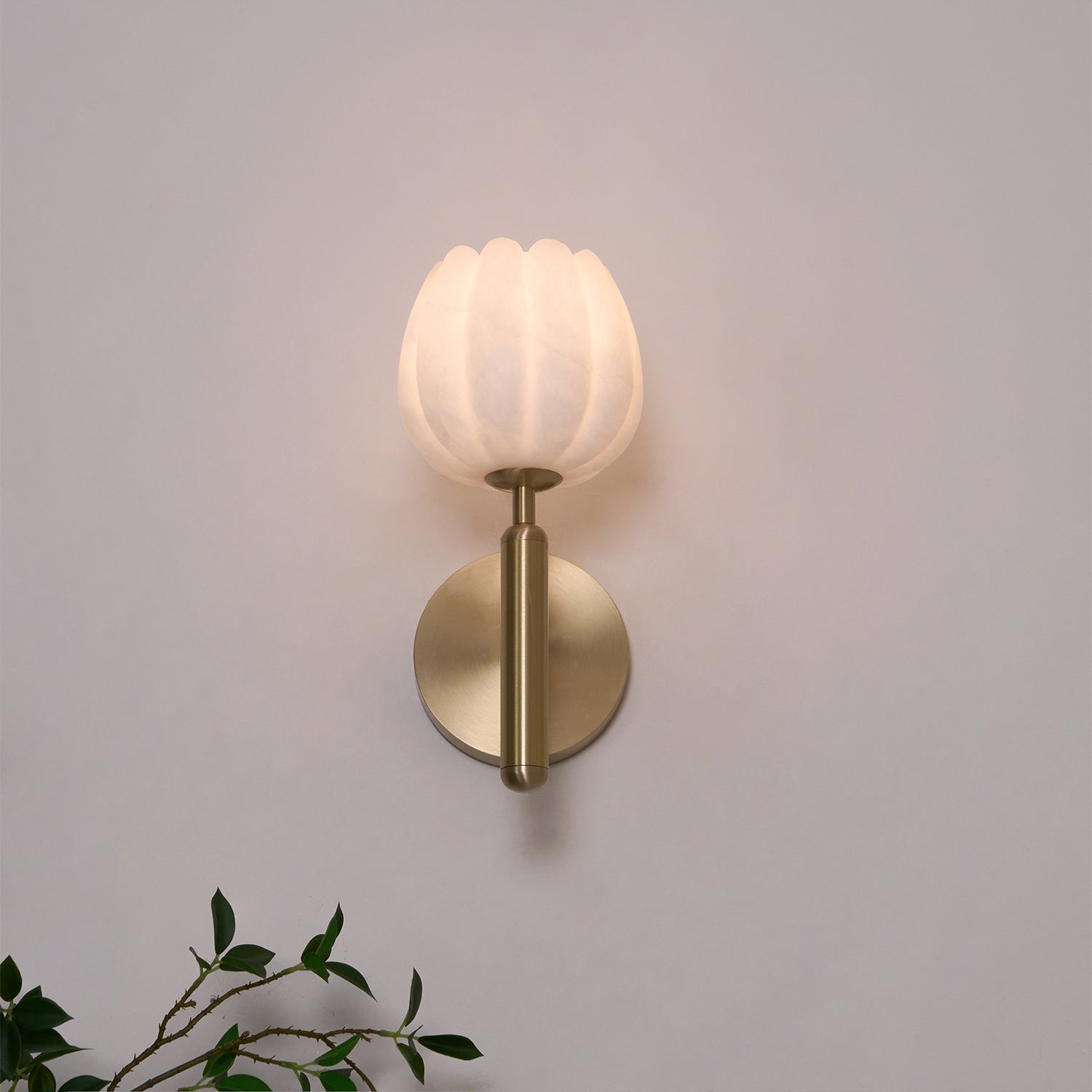 Valentina Alabaster Flowers Wall Lamp