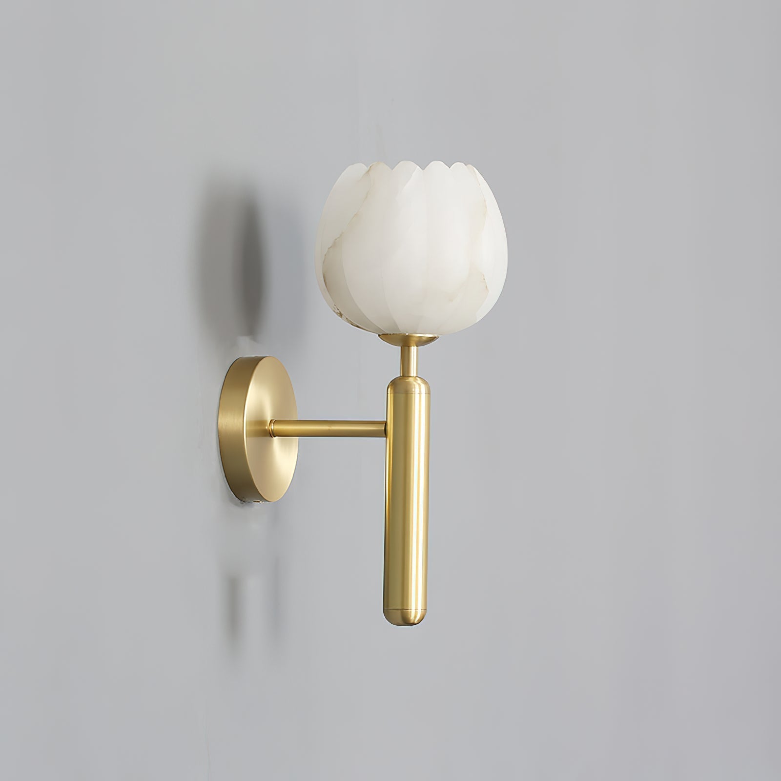 Orlaeila Modern Minimalist Brass Alabaster Wall Lamp - Letslighting