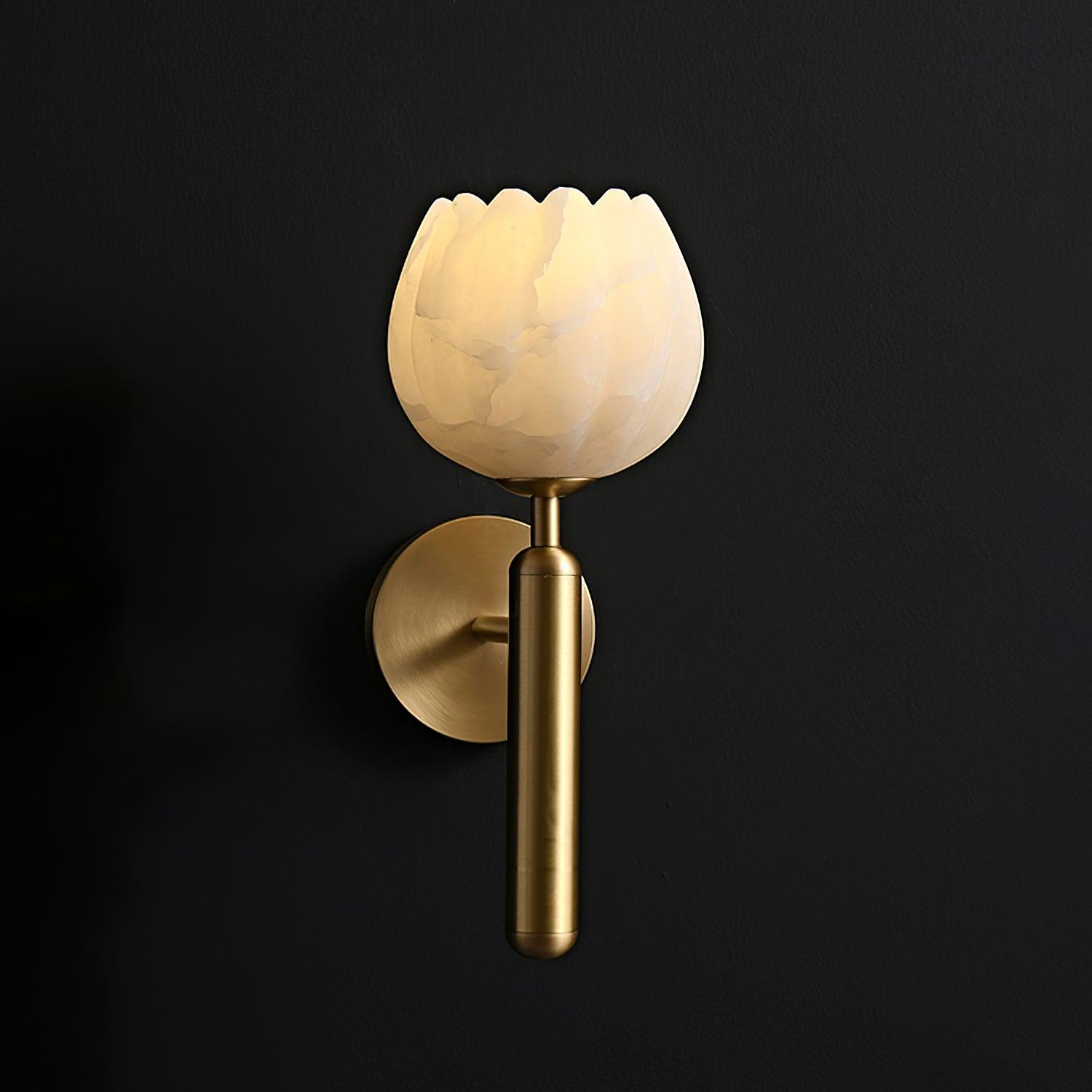 Valentina Alabaster Flowers Wall Lamp