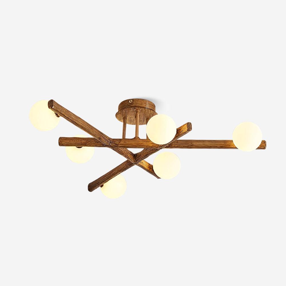 Wooden Branch Ceiling Light - Letslighting