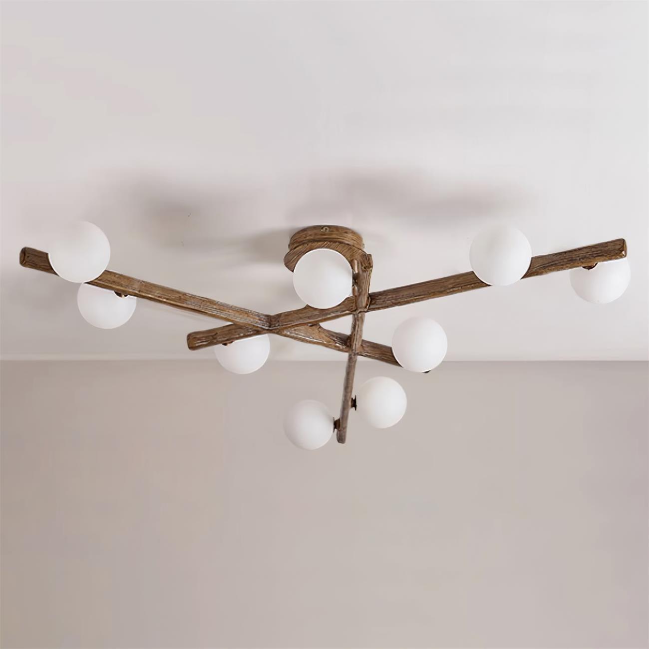 Wooden Branch Ceiling Light - Letslighting