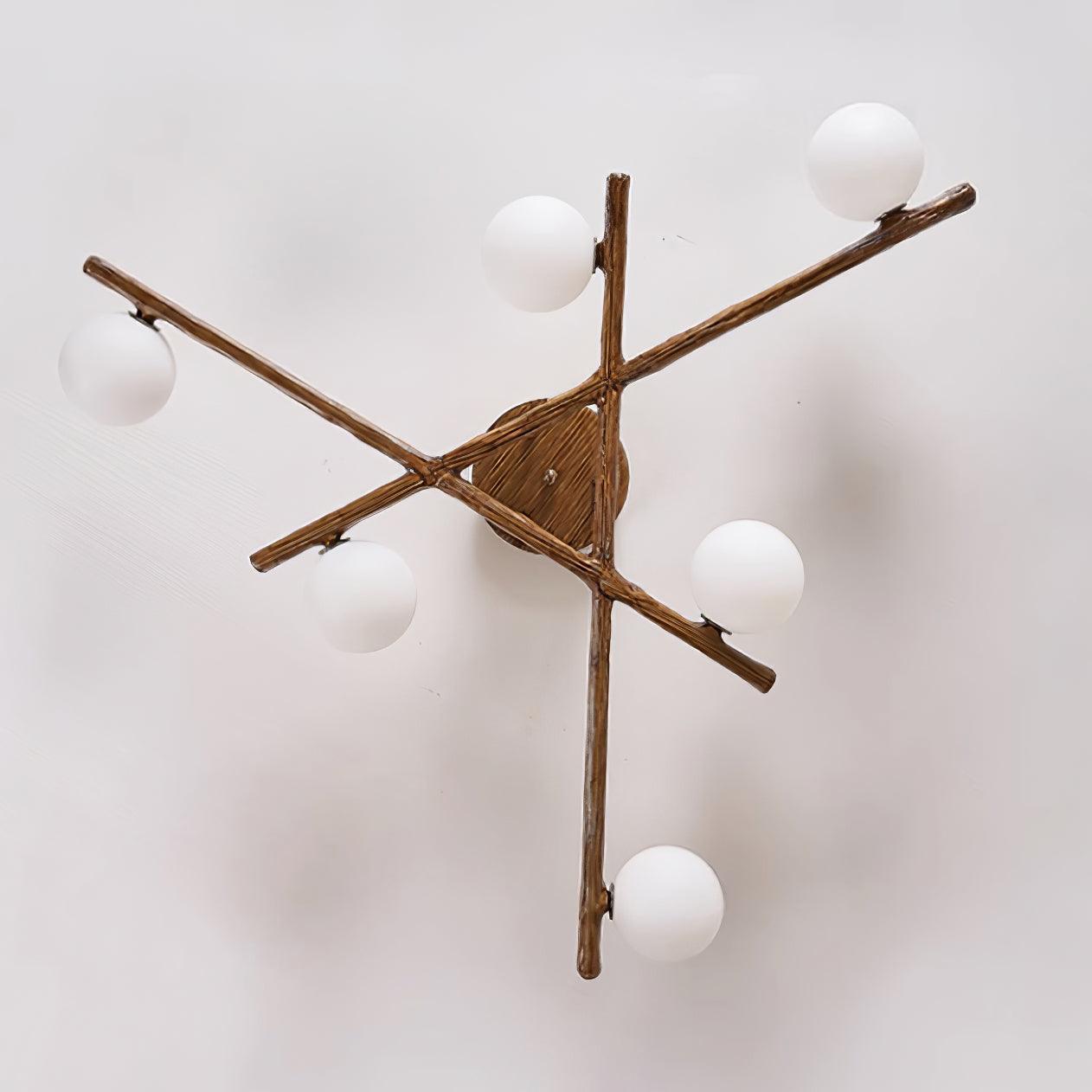 Wooden Branch Ceiling Light - Letslighting