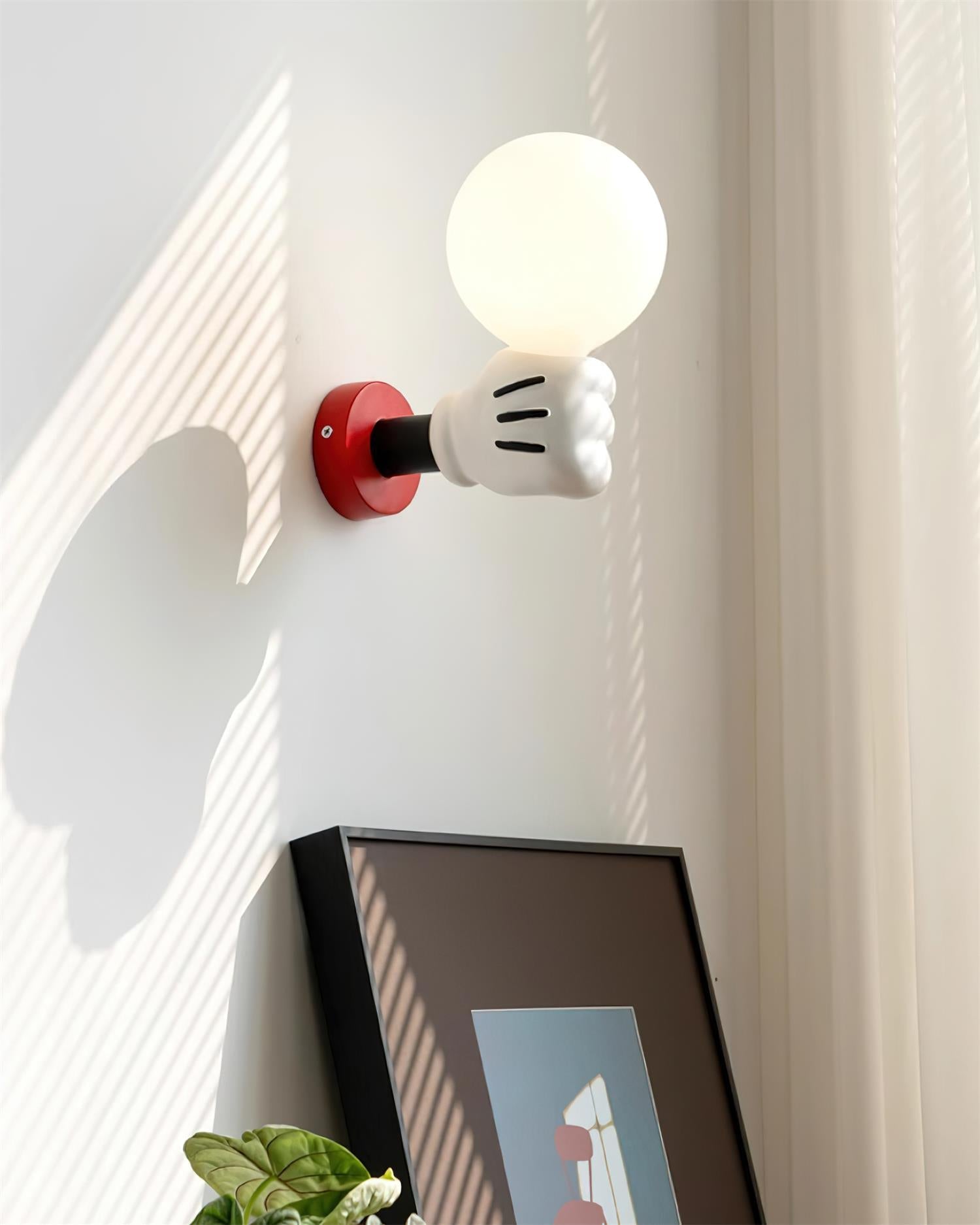 Wall Lamp Fabric Shade Modern Classic Gold Walnut Sconce Bedroom - Letslighting