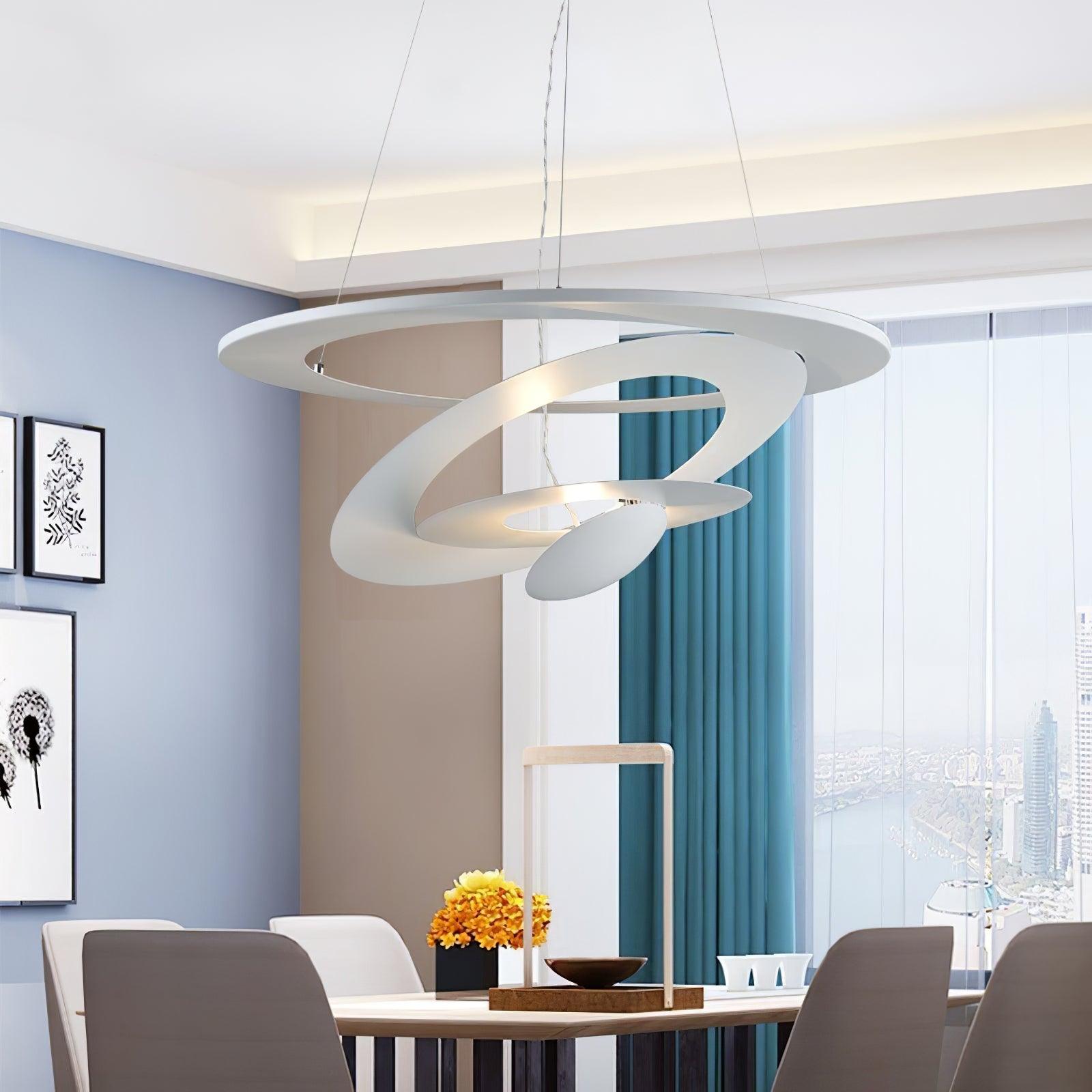 Micro LED Chandelier LED Swirl Rings - Letslighting