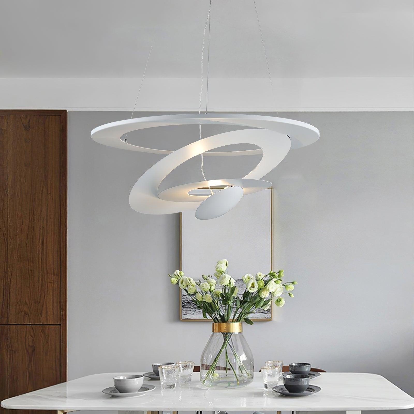 Micro LED Chandelier LED Swirl Rings - Letslighting