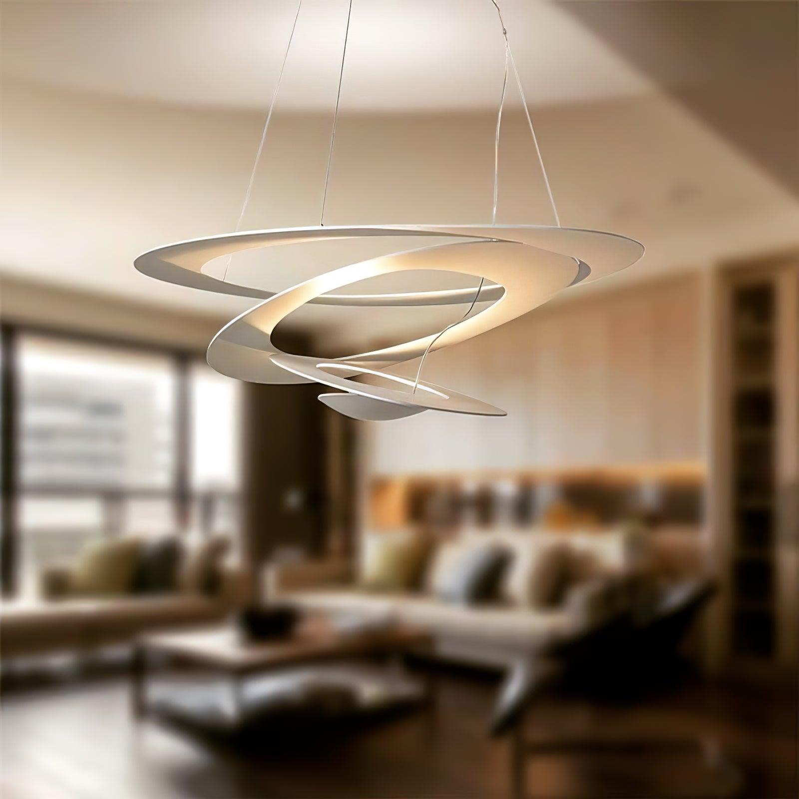 Micro LED Chandelier LED Swirl Rings - Letslighting