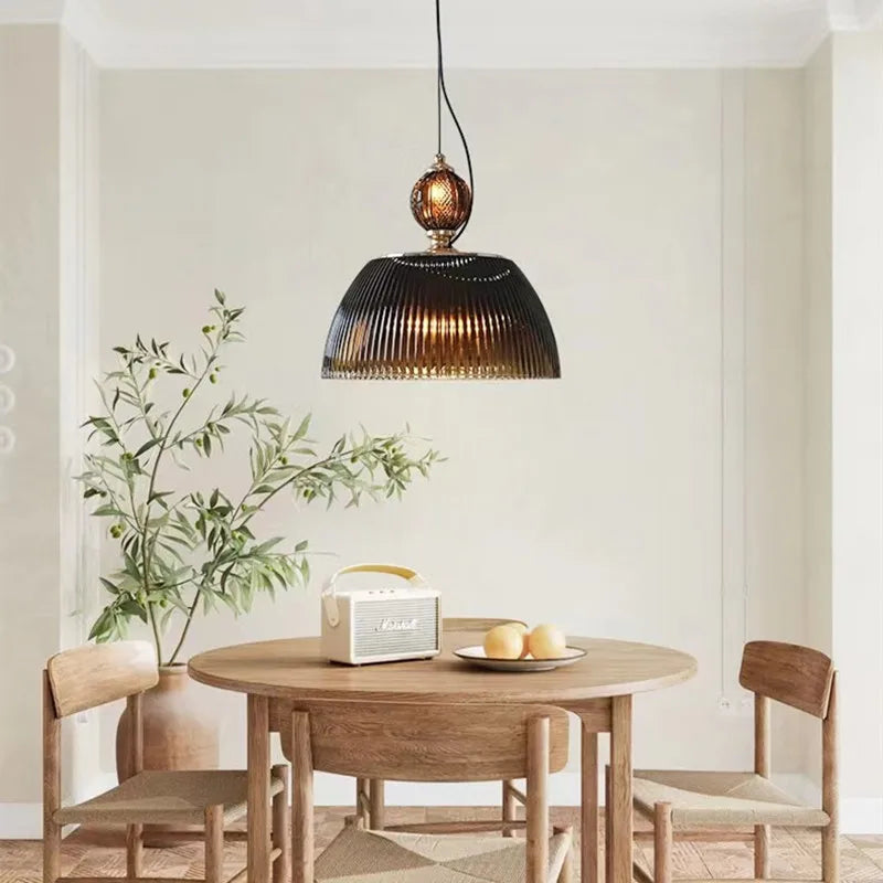 Valentina Retro Metal/Glass Pendant Light Living Room/Study/Bedroom