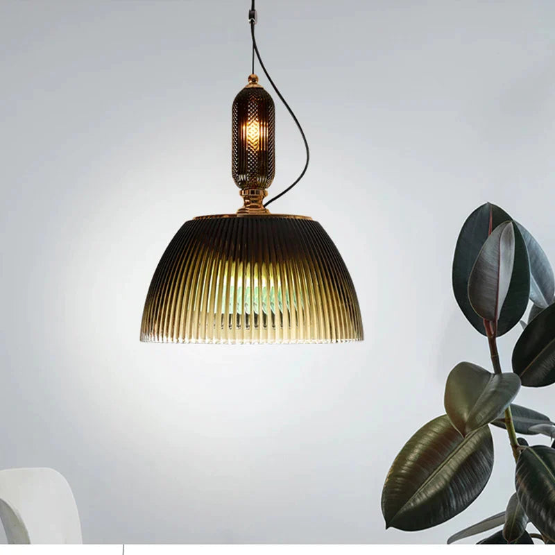 Valentina Retro Metal/Glass Pendant Light Living Room/Study/Bedroom