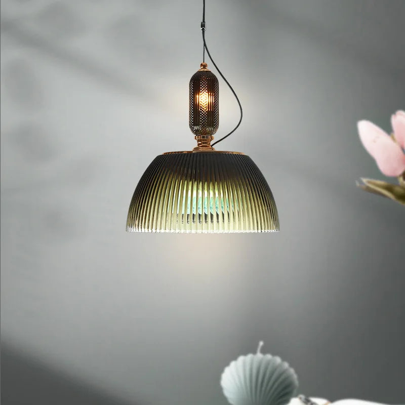 Valentina Retro Metal/Glass Pendant Light Living Room/Study/Bedroom