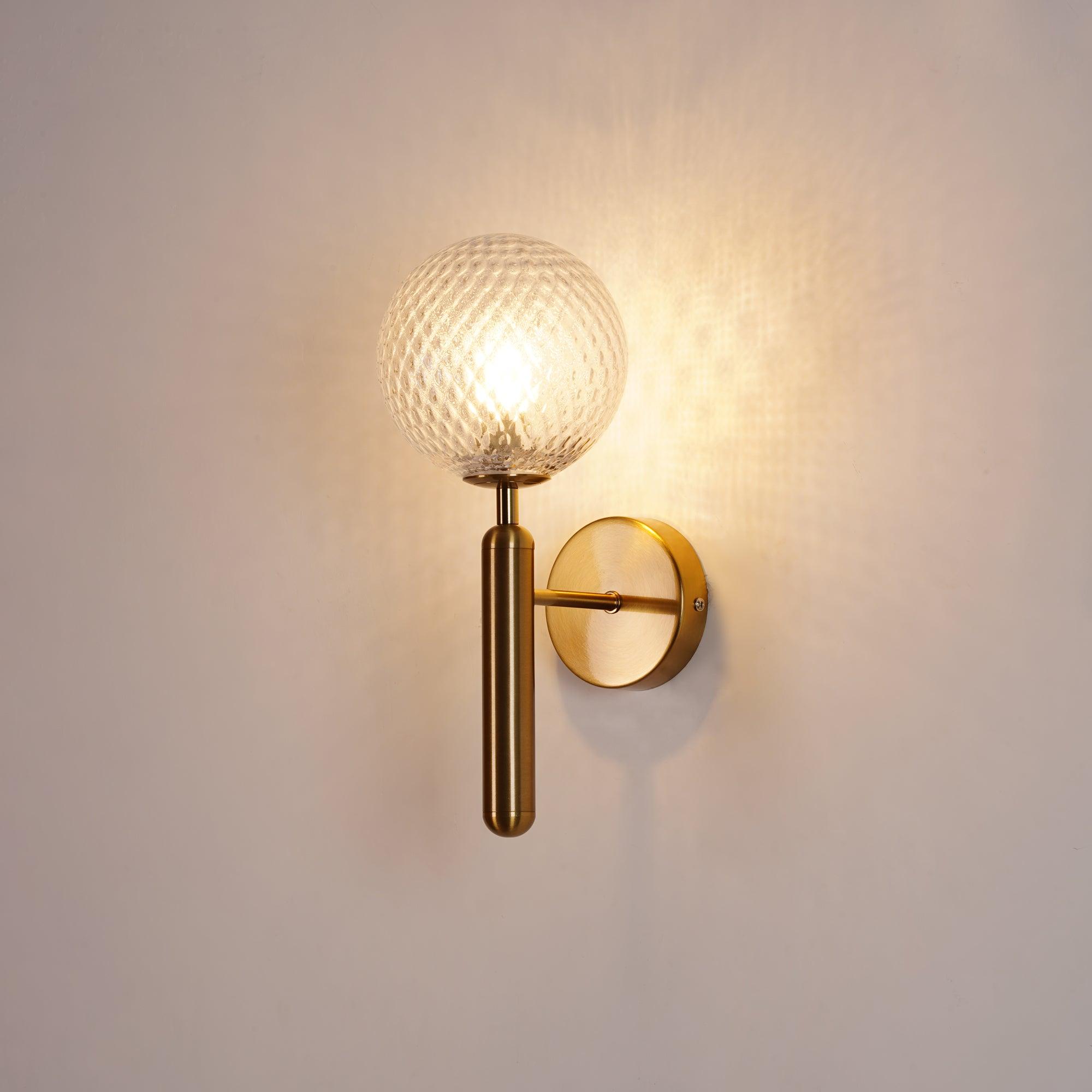 Ilirila Modern Minimalist Brass Glass Wall Light - Letslighting