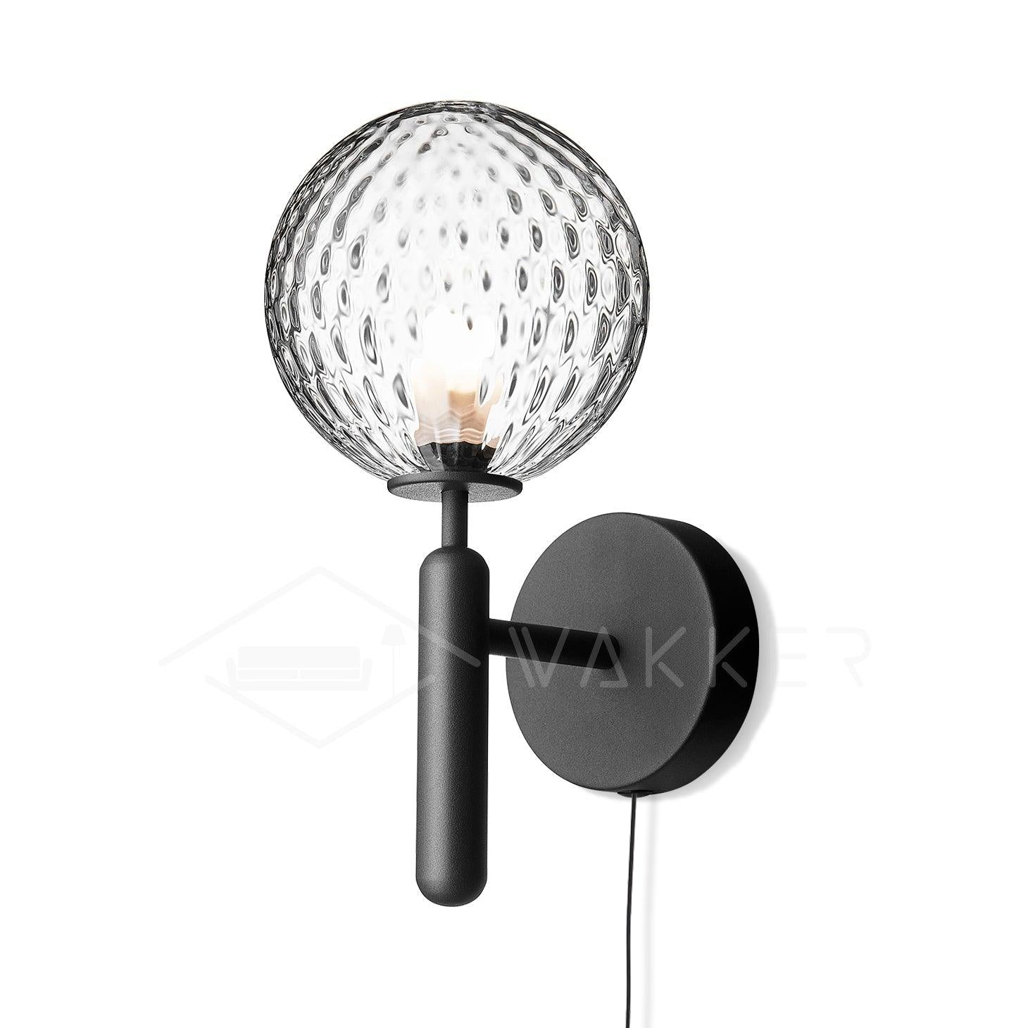 Lustra Wall Lamp Plug In Glass Globe Nordic - Letslighting