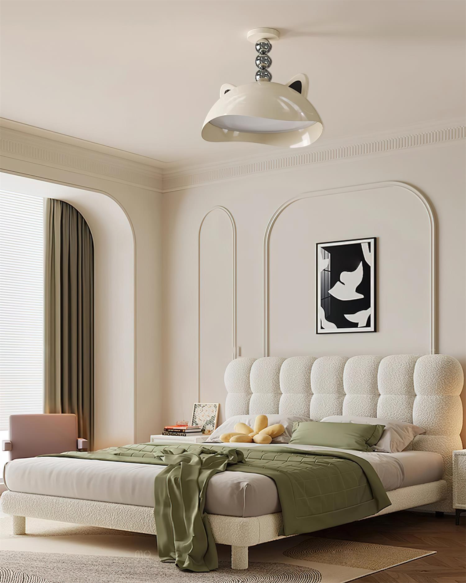 Miki Ceiling Light Cat Ears Shiny Orbs Playful - Letslighting