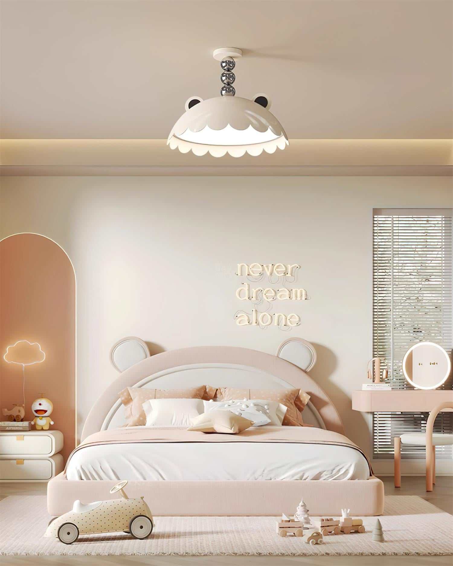 Miki Ceiling Light Cat Ears Shiny Orbs Playful - Letslighting
