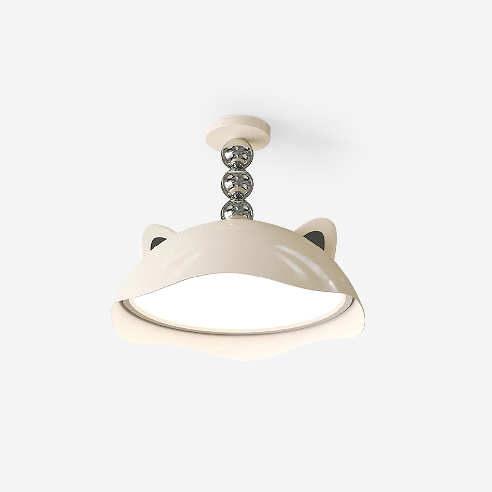 Miki Ceiling Light Cat Ears Orb Accent Playful Modern - Letslighting