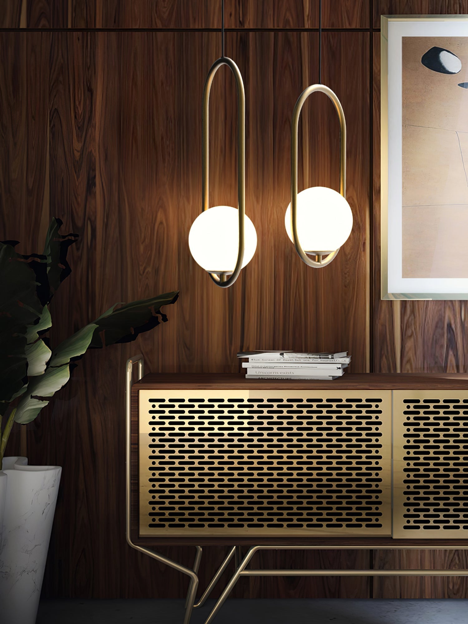 Lustra Pendant Lamp Brass Modern Ring - Letslighting