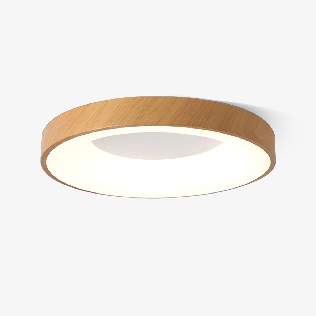 Eliriel Modern Minimalist Round Wood Flush Mount Ceiling Lamp - Letslighting
