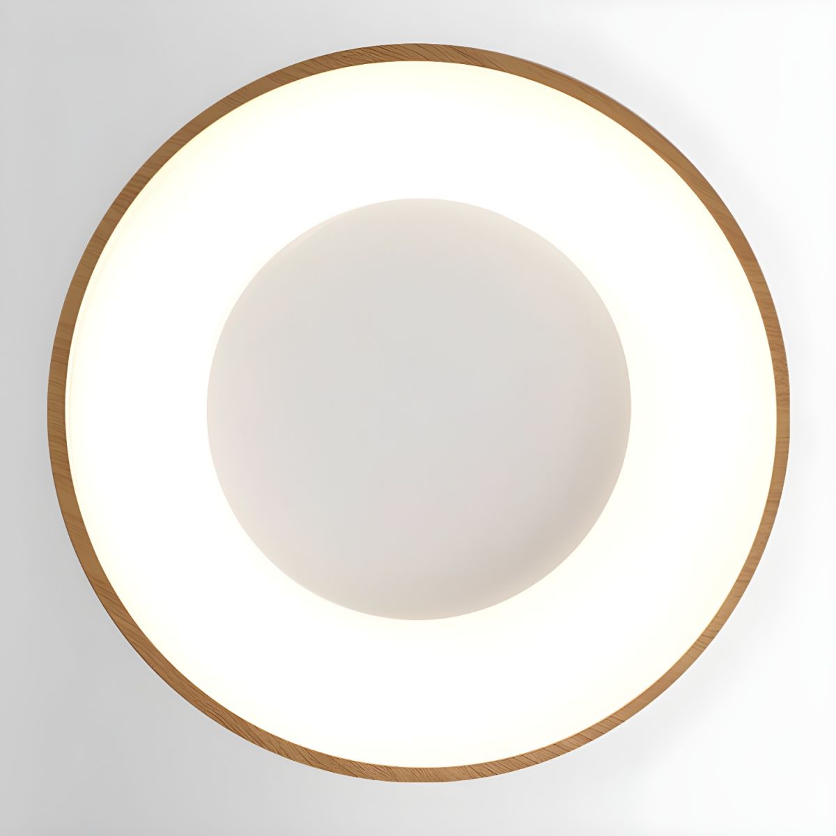 Eliriel Modern Minimalist Round Wood Flush Mount Ceiling Lamp - Letslighting