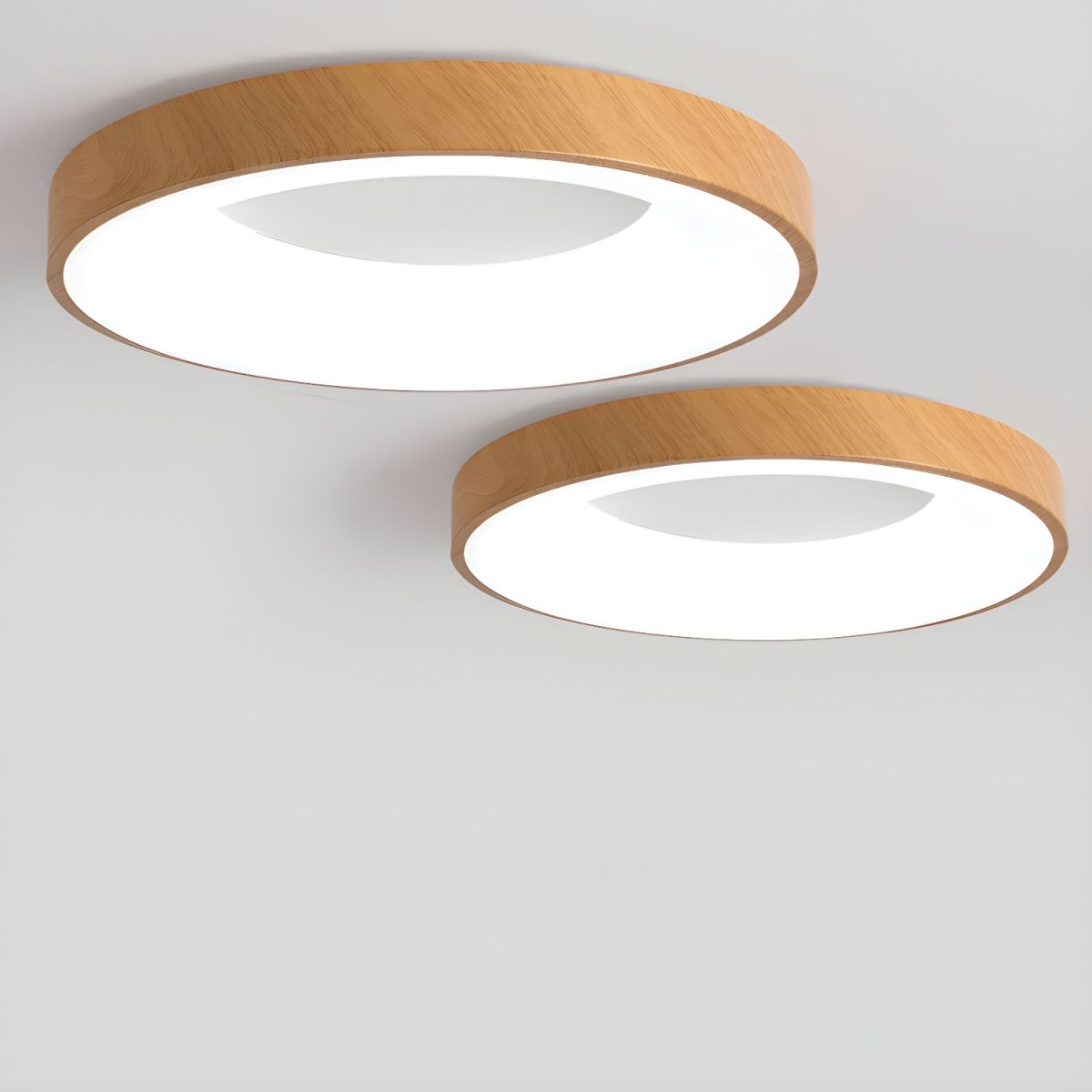 Eliriel Modern Minimalist Round Wood Flush Mount Ceiling Lamp - Letslighting
