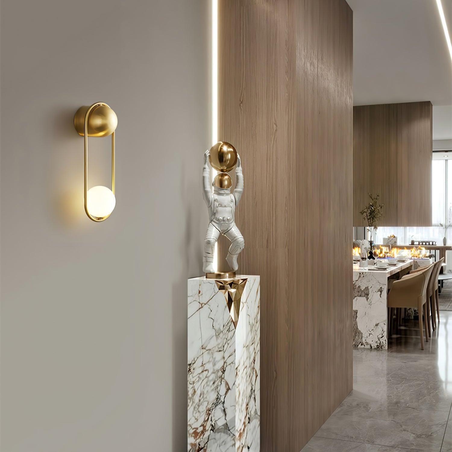 Radiain Brass Minimalist Wall Lamp - Letslighting