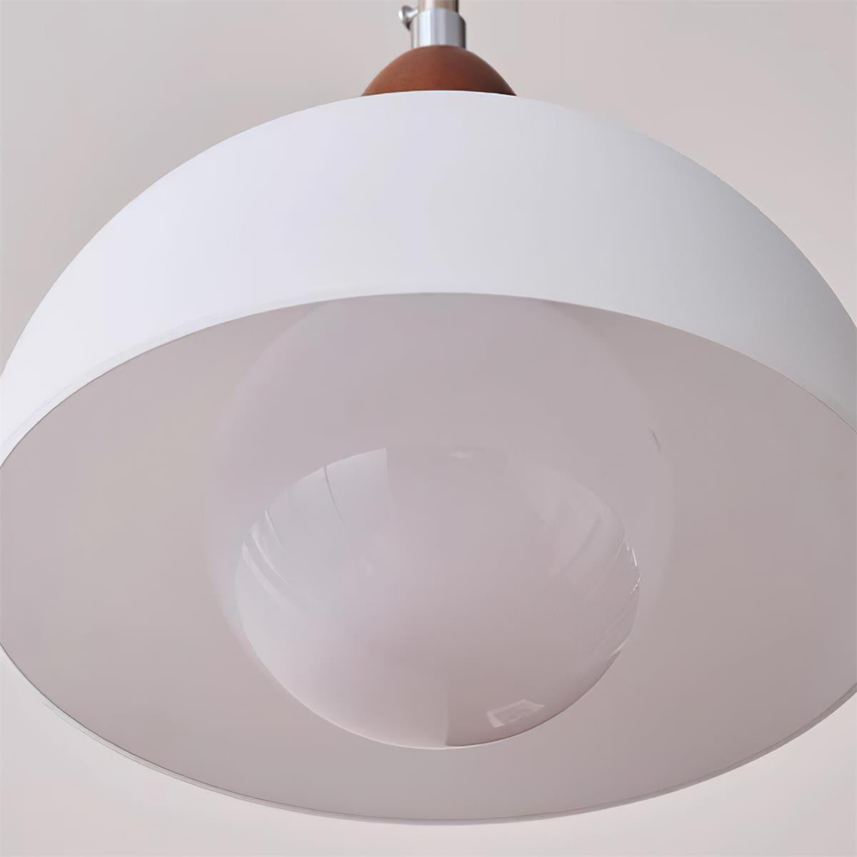 Milagro Pendant Lamp Dome Wood Accent Minimalist - Letslighting