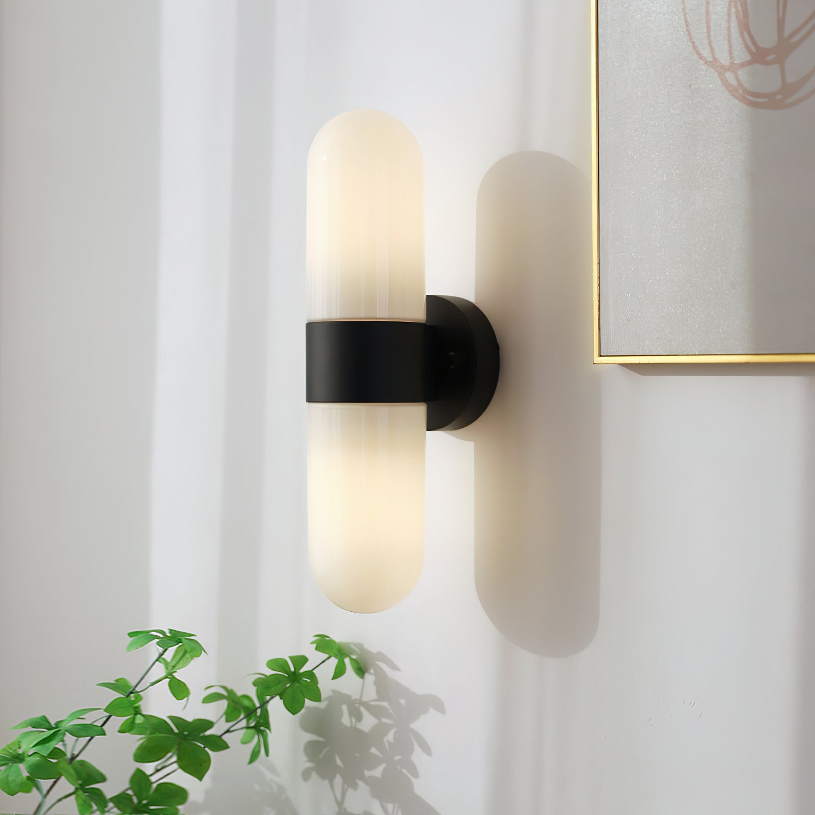 Wall Lamp Glass Modern Minimalist Vertical Sconce for Bedroom - Letslighting