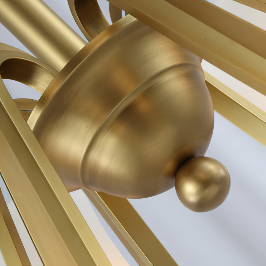 Ilsolen Postmodern Luxury Brass Glass Chandelier - Letslighting